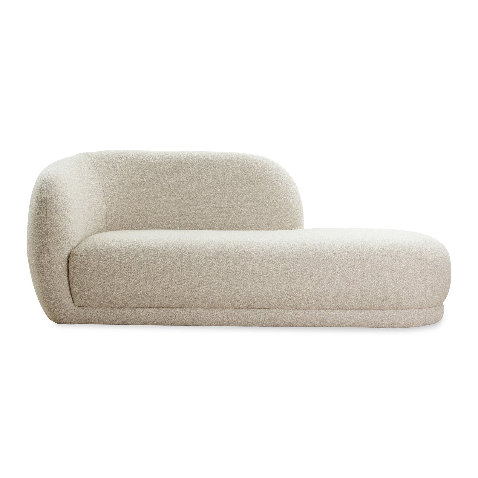 Curva Capella Sand Chenille Chaise Sofa