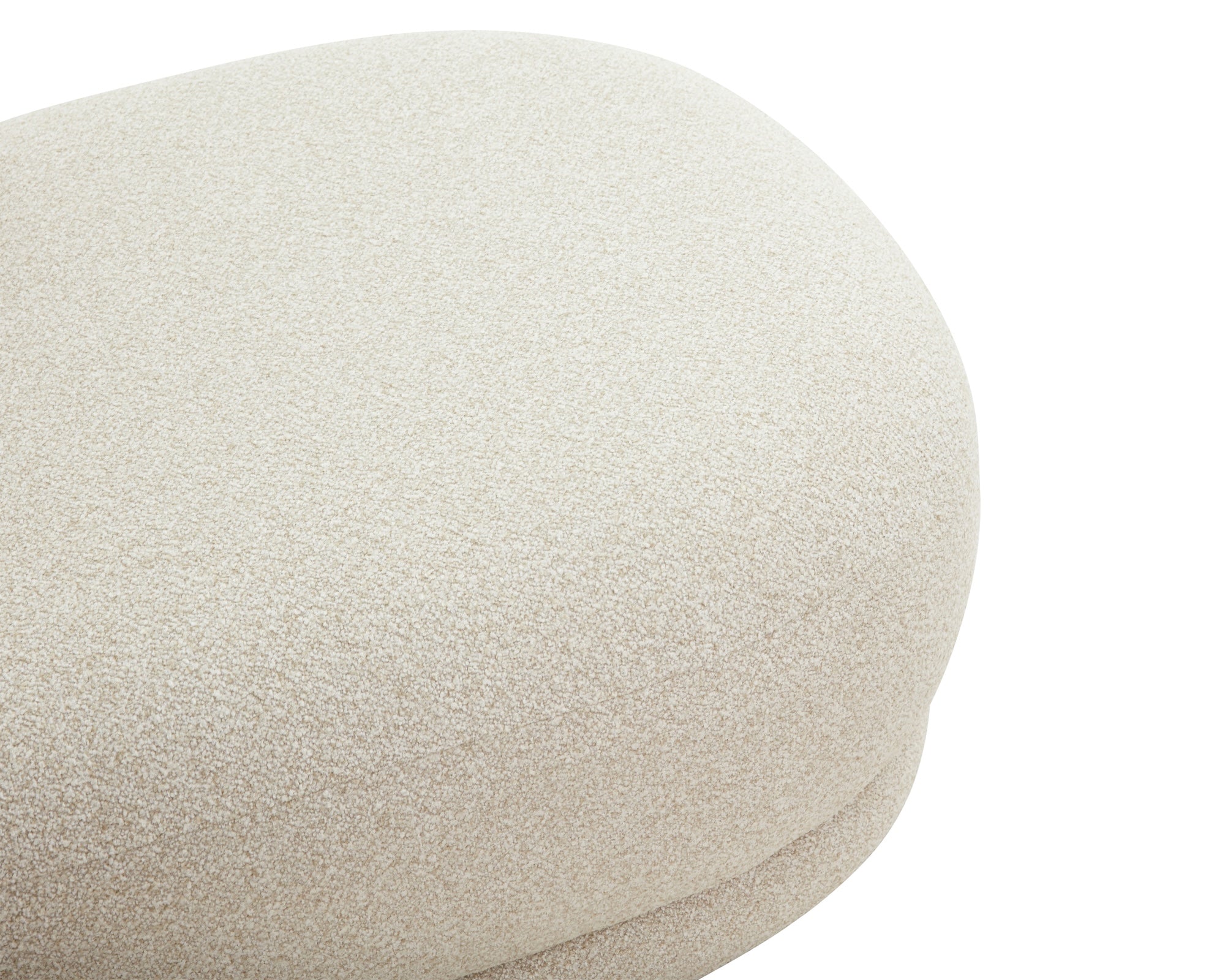 Curva Capella Sand Chenille Chaise Sofa