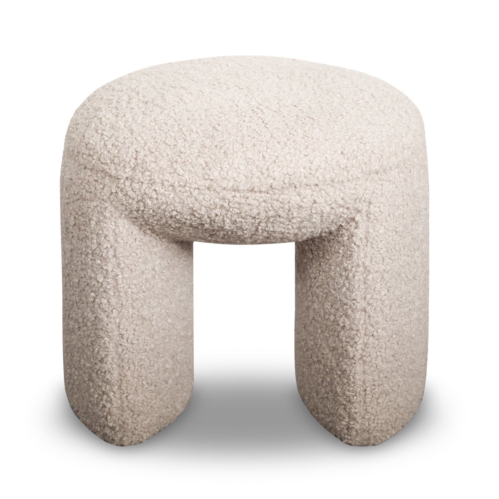 Kramer Alpaca Sand Chenille Stool