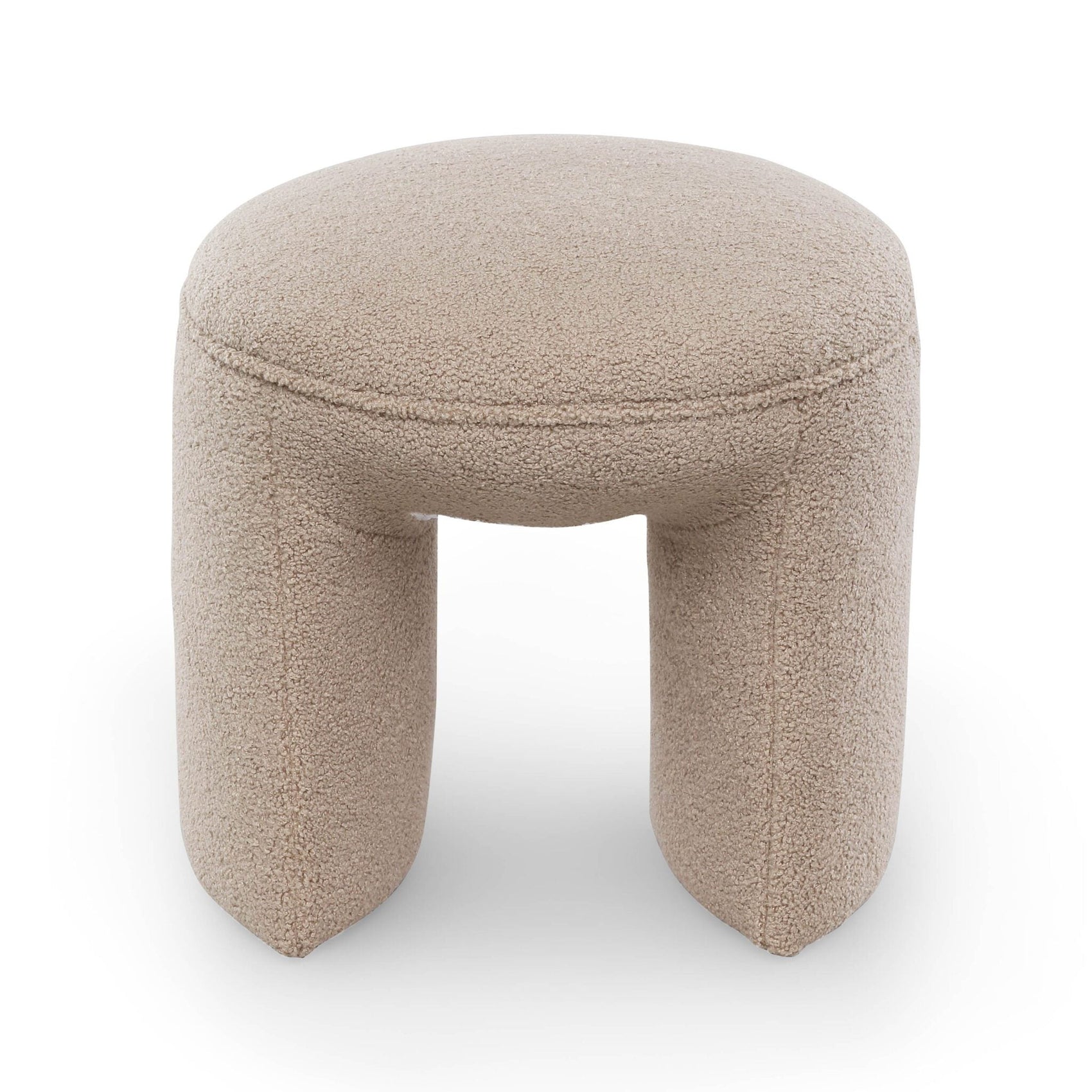 Kramer Alpaca Taupe Chenille Stool