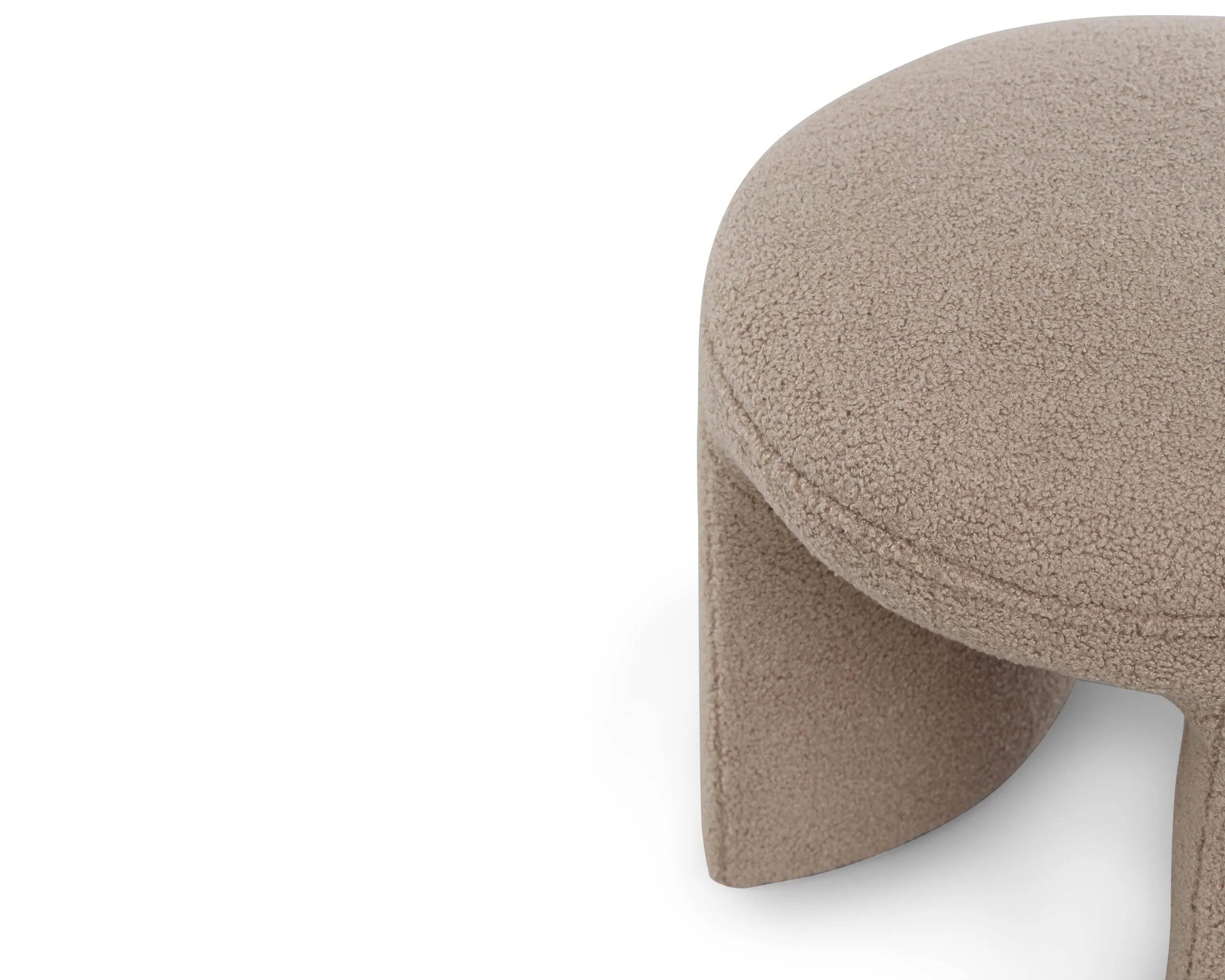 Kramer Alpaca Taupe Chenille Stool