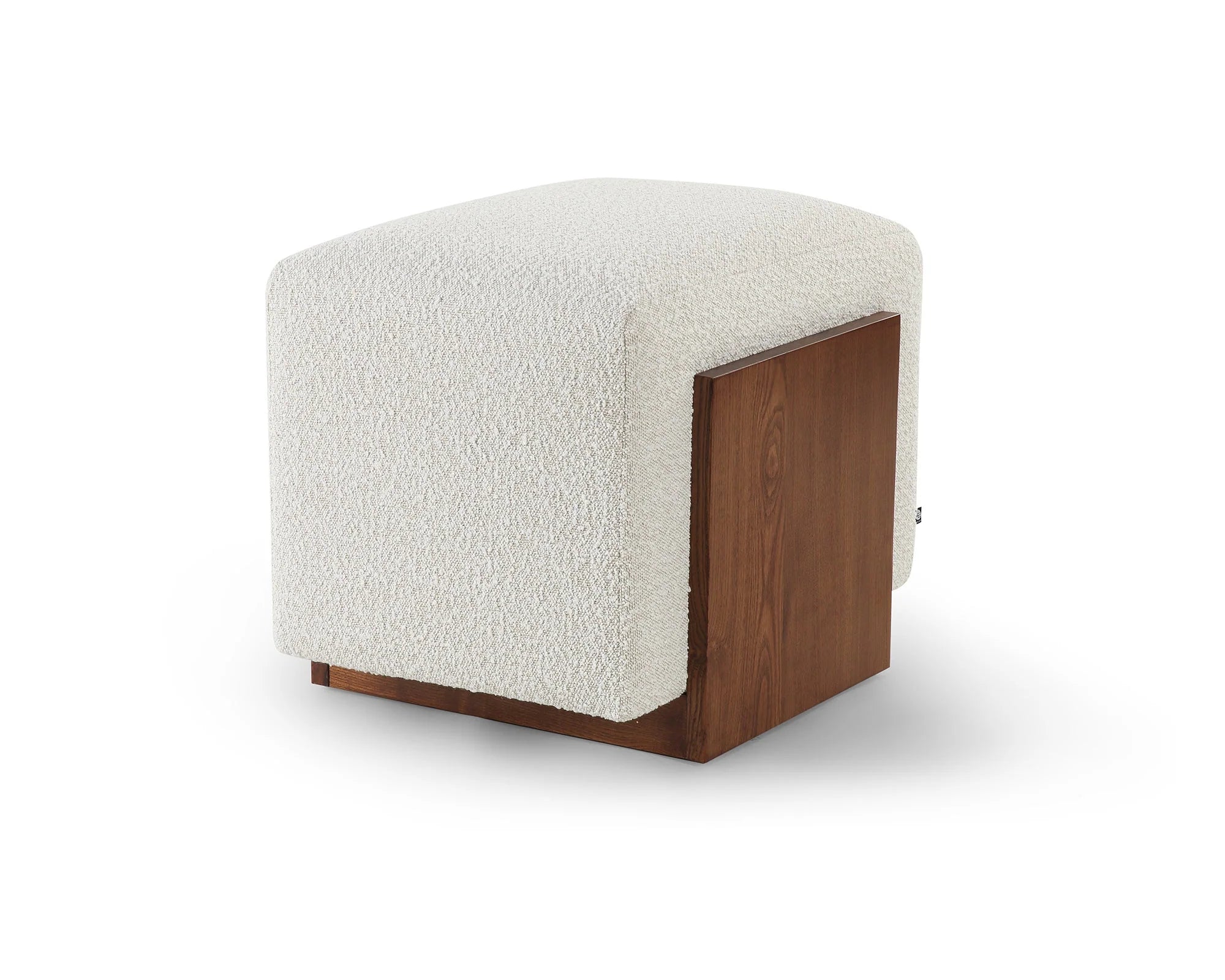 Warwick Sand Cream Boucle & Classic Brown Stool