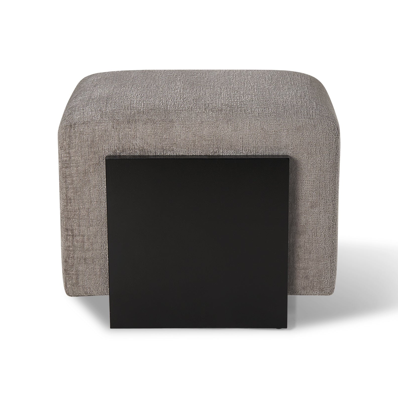 Warwick Bennet Grey Chenille Stool