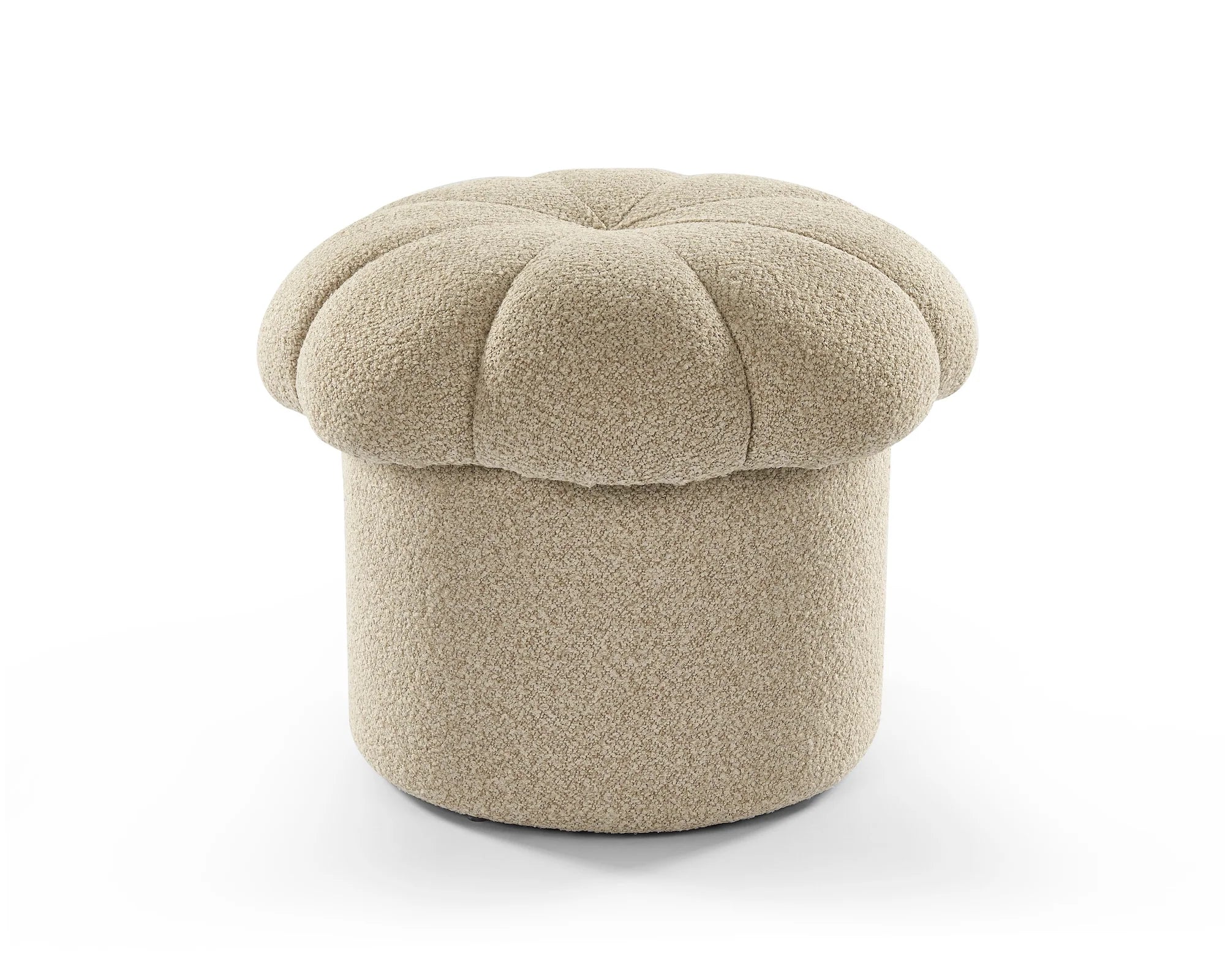 Lis Capella Sand Chenille Footstool