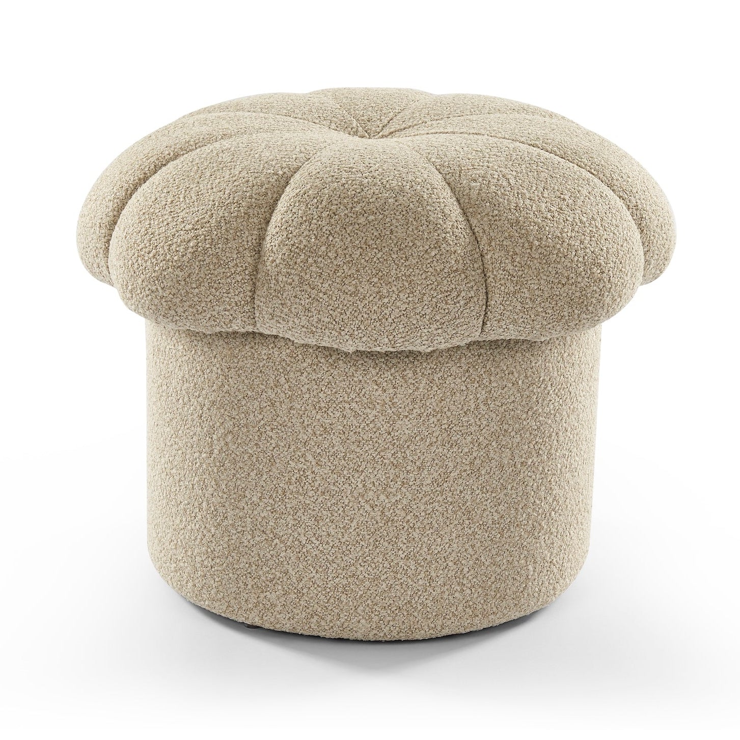 Lis Capella Sand Chenille Footstool