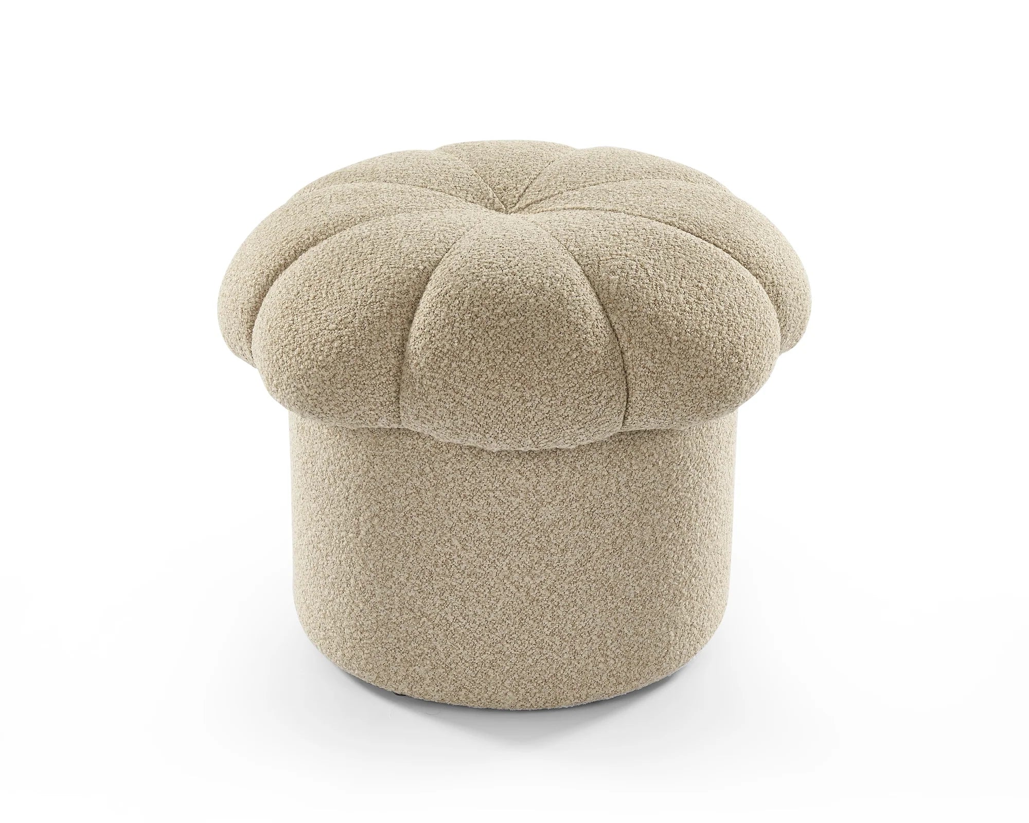 Lis Capella Sand Chenille Footstool