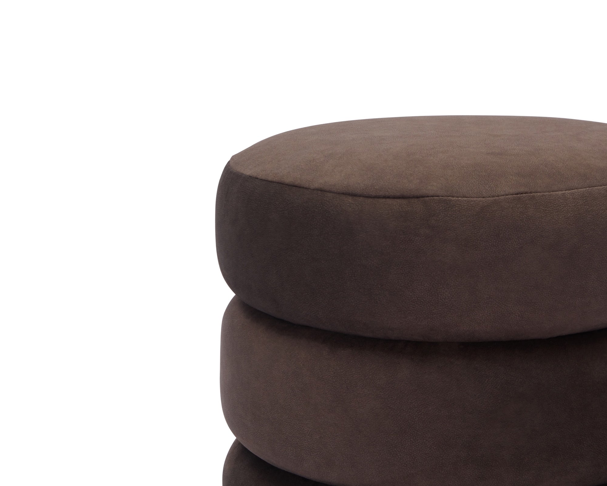 Trace Pouffe - Hopper Terra Velvet & Mid Brown Oak