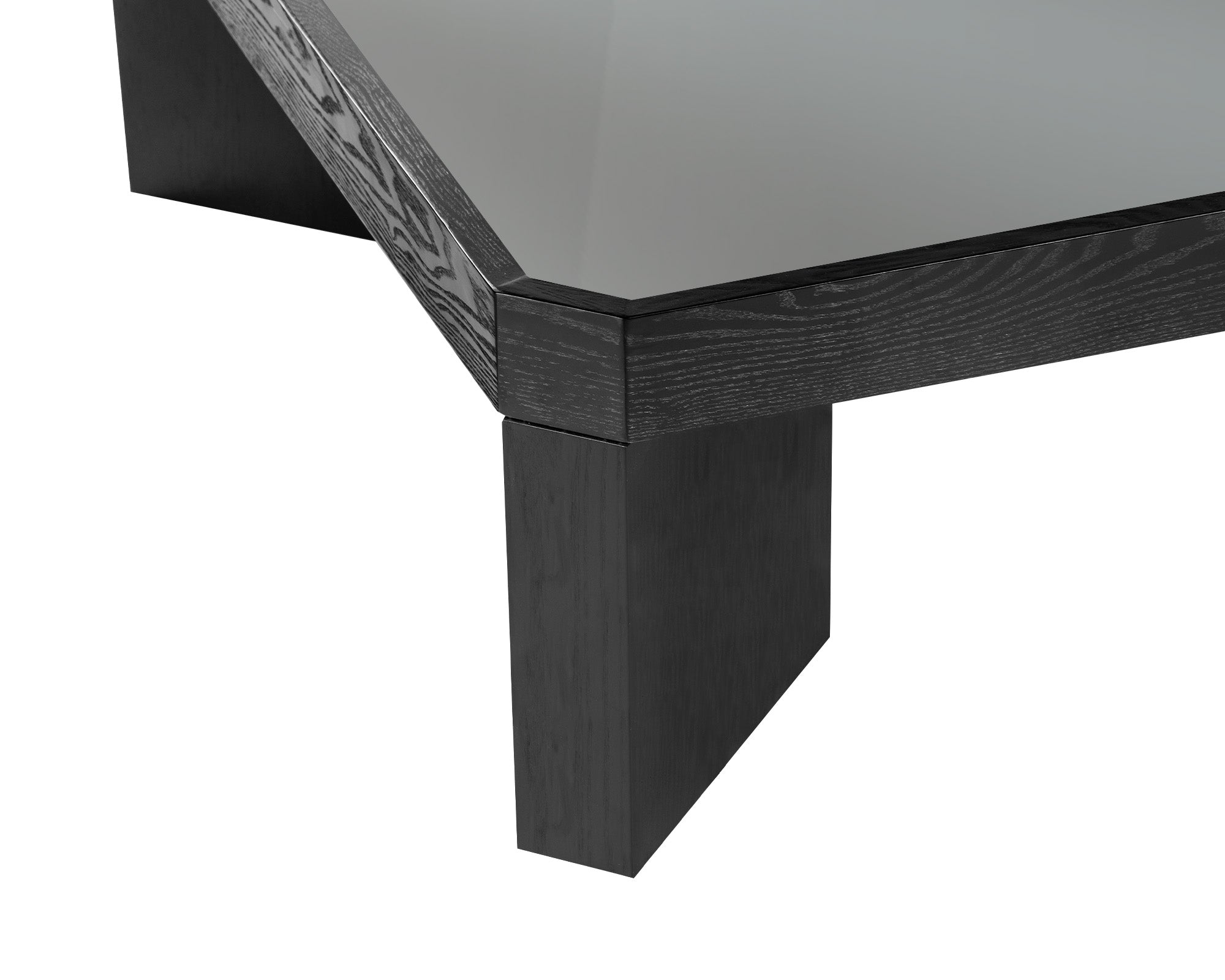 Baltimore Square Coffee Table - Black Ash & Glass