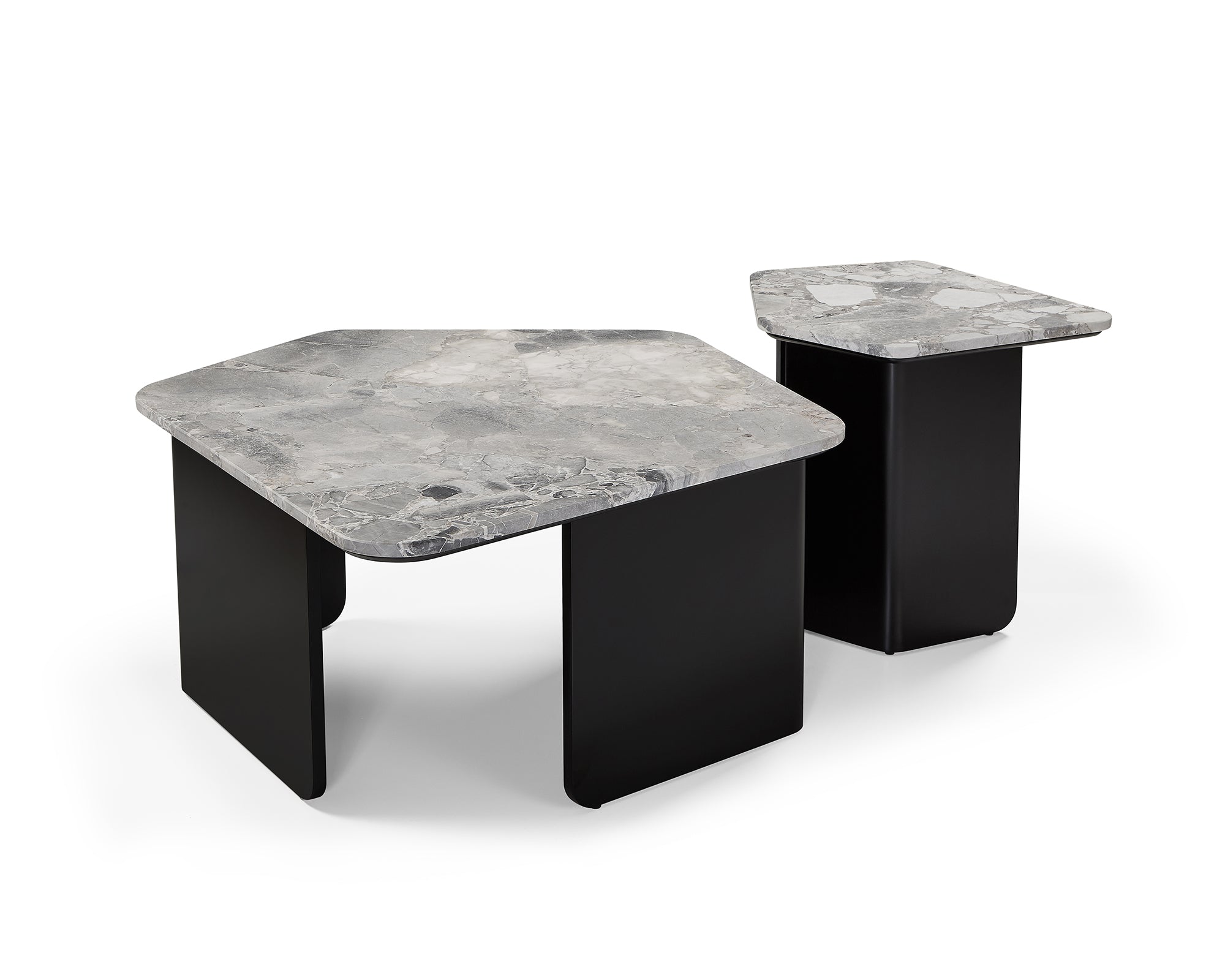 Organic Coffee Table - Oreo Grey/Matt Black
