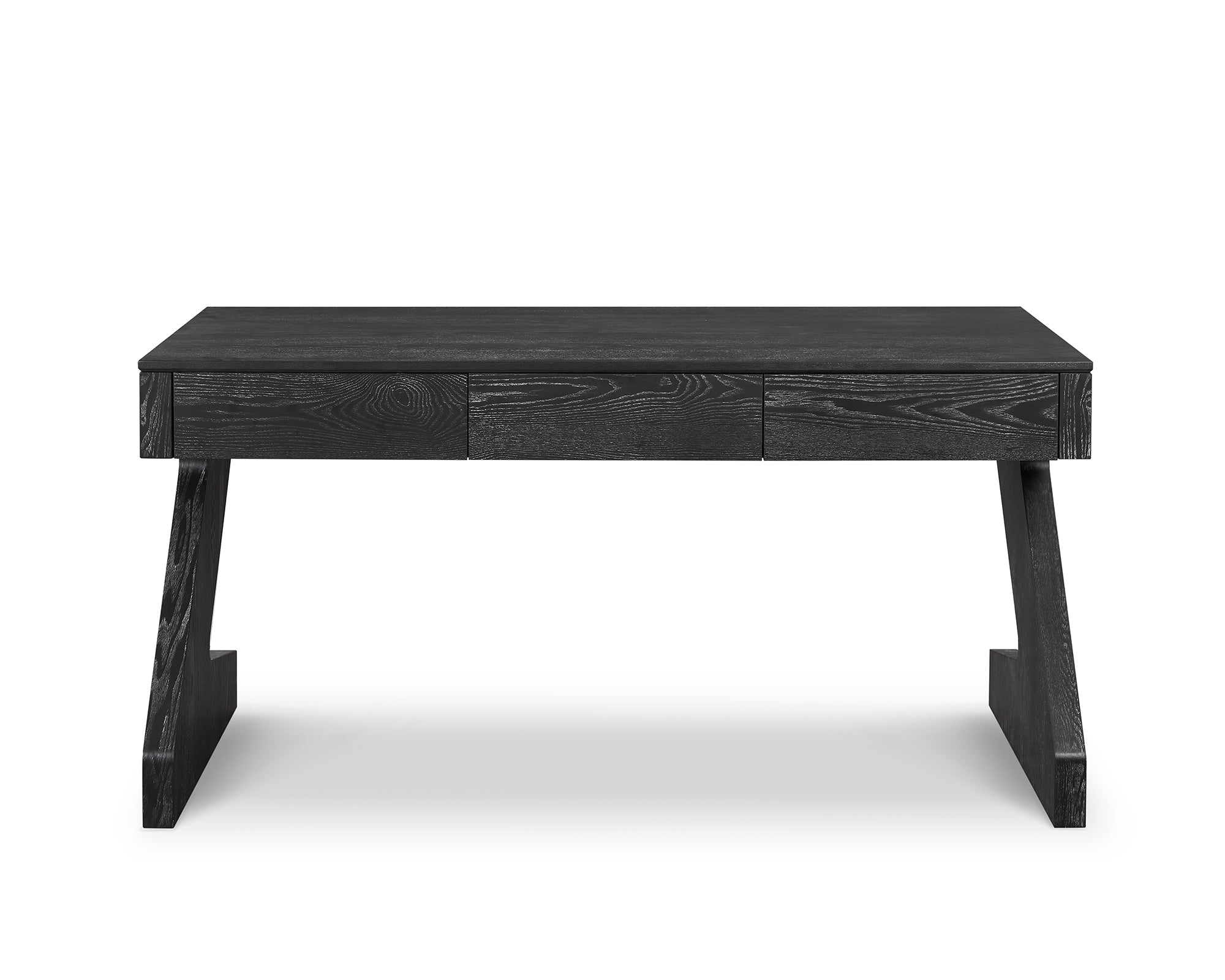Zeta Desk - Matt Black Ash Wood
