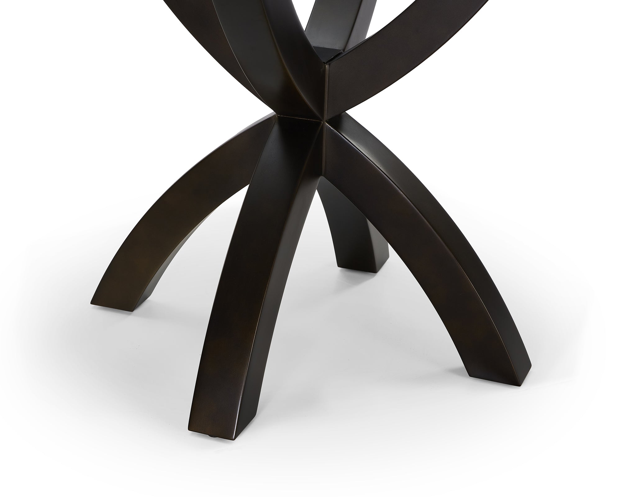 Malone Dining Table  - Industrial Brown/Glass