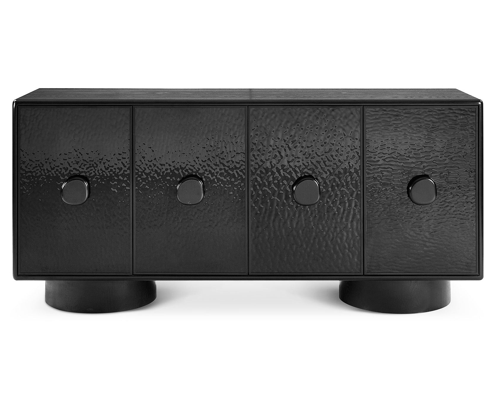Sintra Black Wave Ash Wood Sideboard