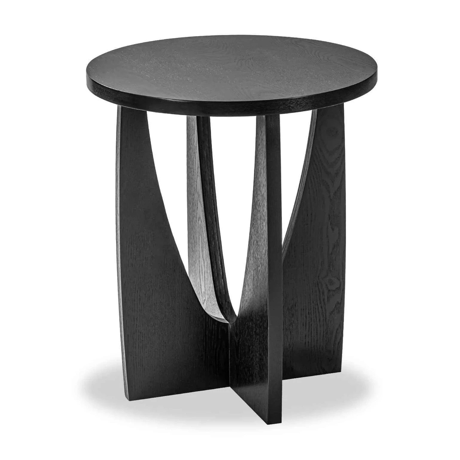 Borne Matt Black Wood Side Table