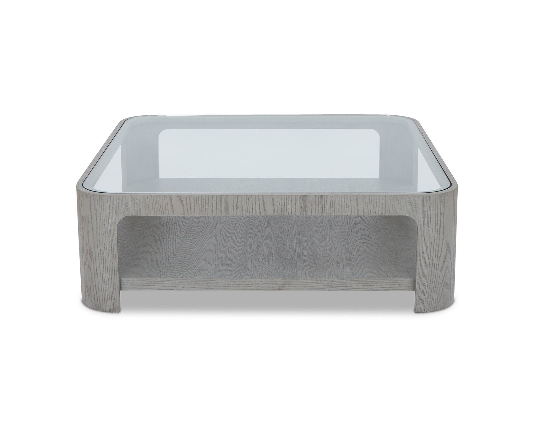 Espiga Silver Black & Clear Glass Square Coffee Table