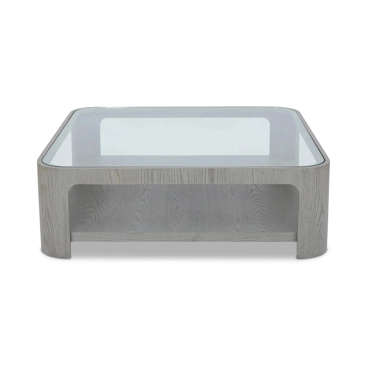 Espiga Silver Black & Clear Glass Square Coffee Table