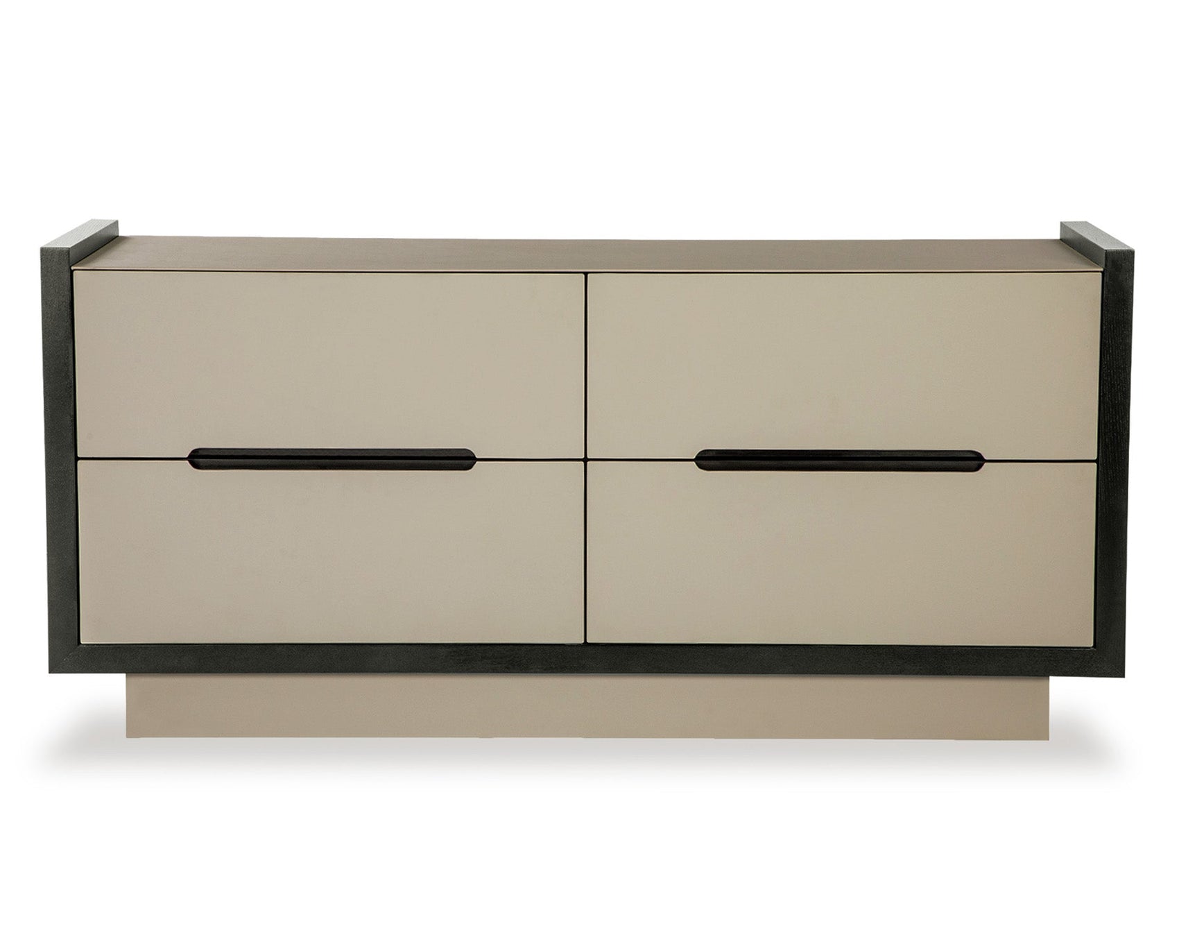 Antara Faux Leather & Black Ash Chest of Drawers
