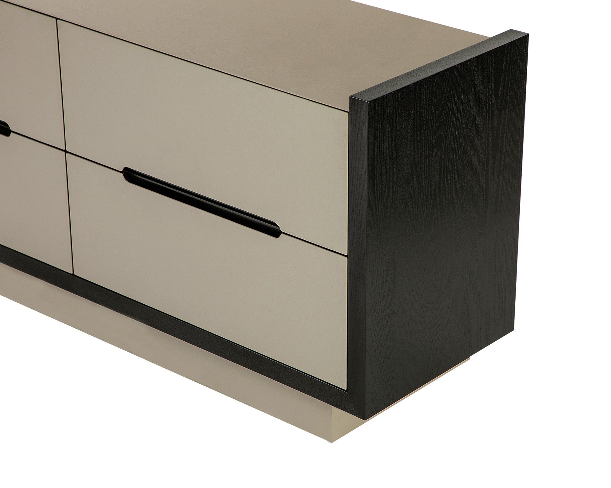 Antara Chest of Drawers - Faux Leather & Black Ash