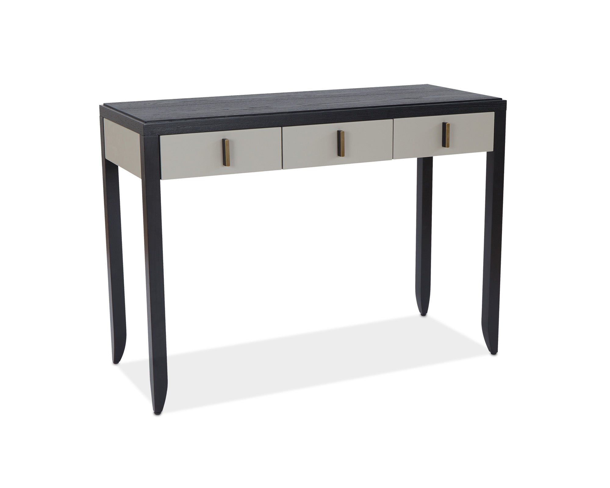 Garda Dressing Table - Wenge & Taupe Faux Leather