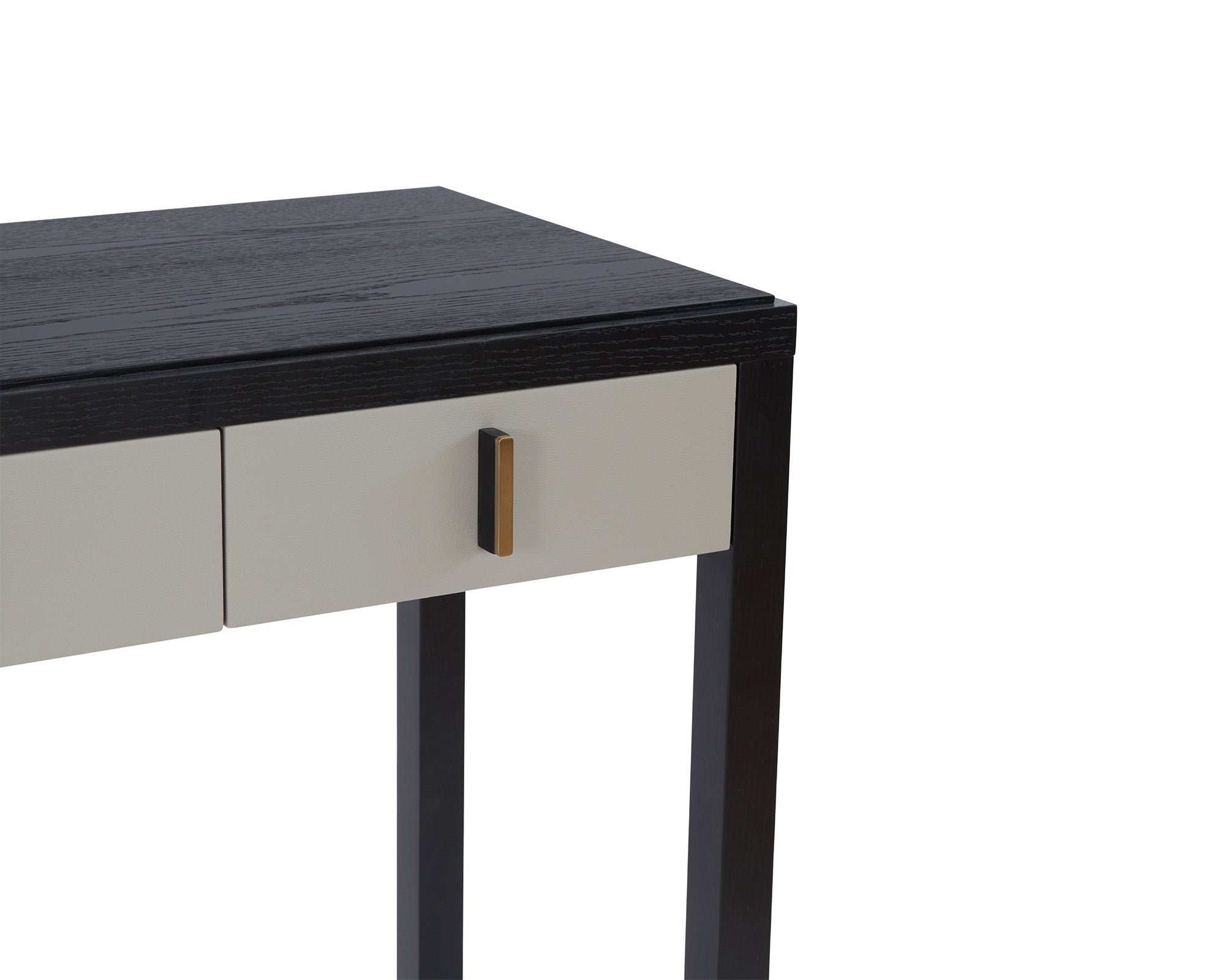 Garda Dressing Table - Wenge & Taupe Faux Leather