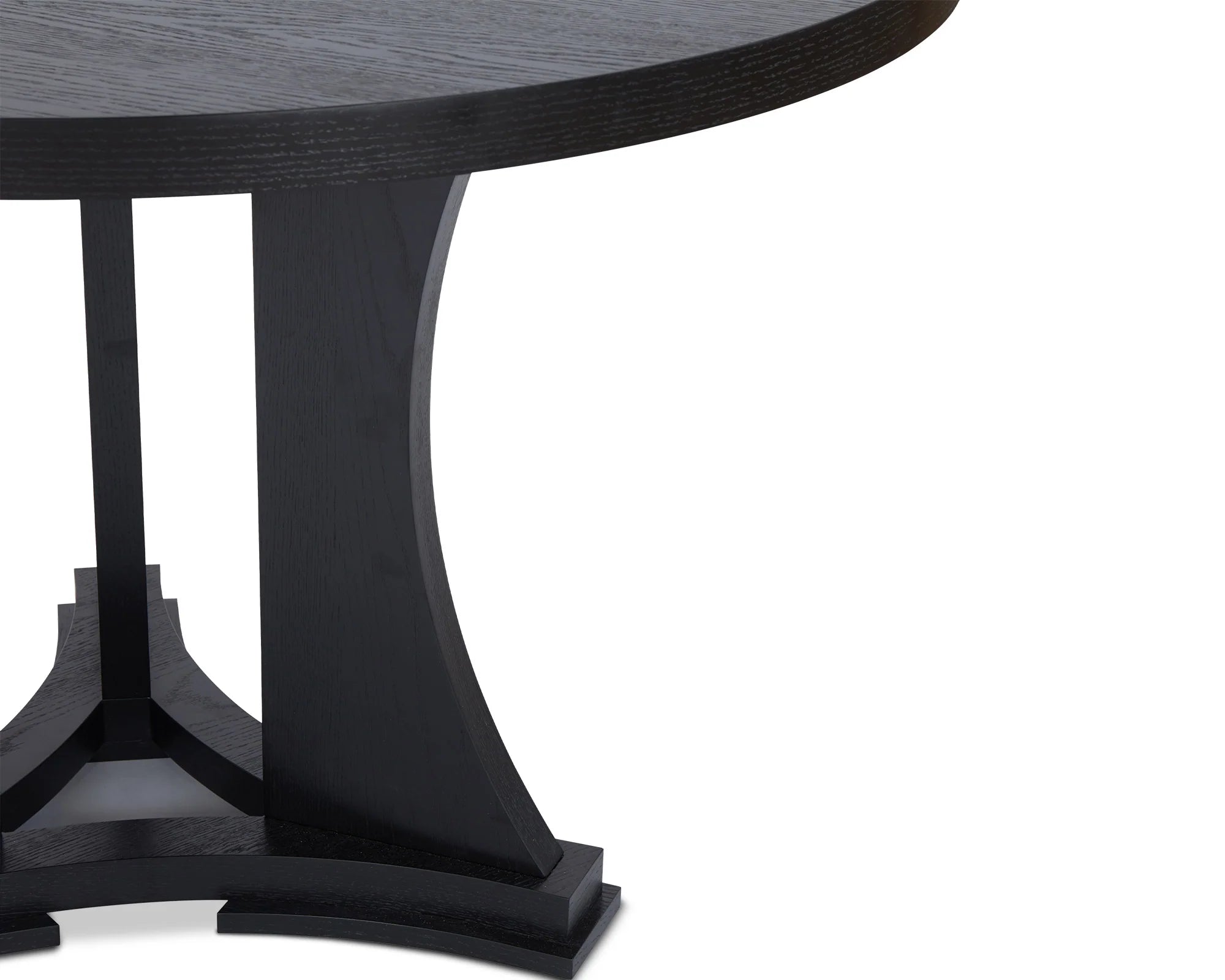 Trevi Black Wood Dining Table 120cm