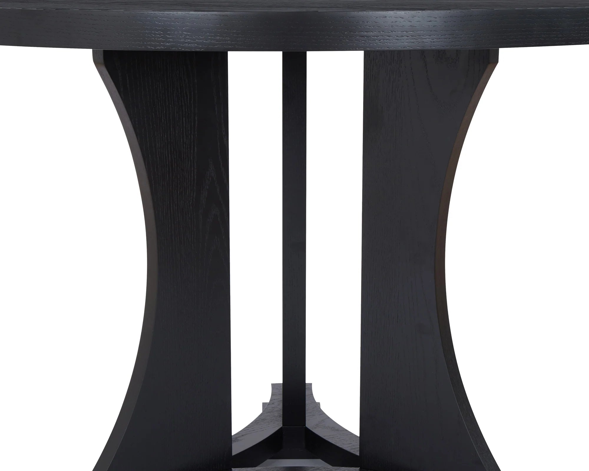 Trevi Black Wood Dining Table 120cm