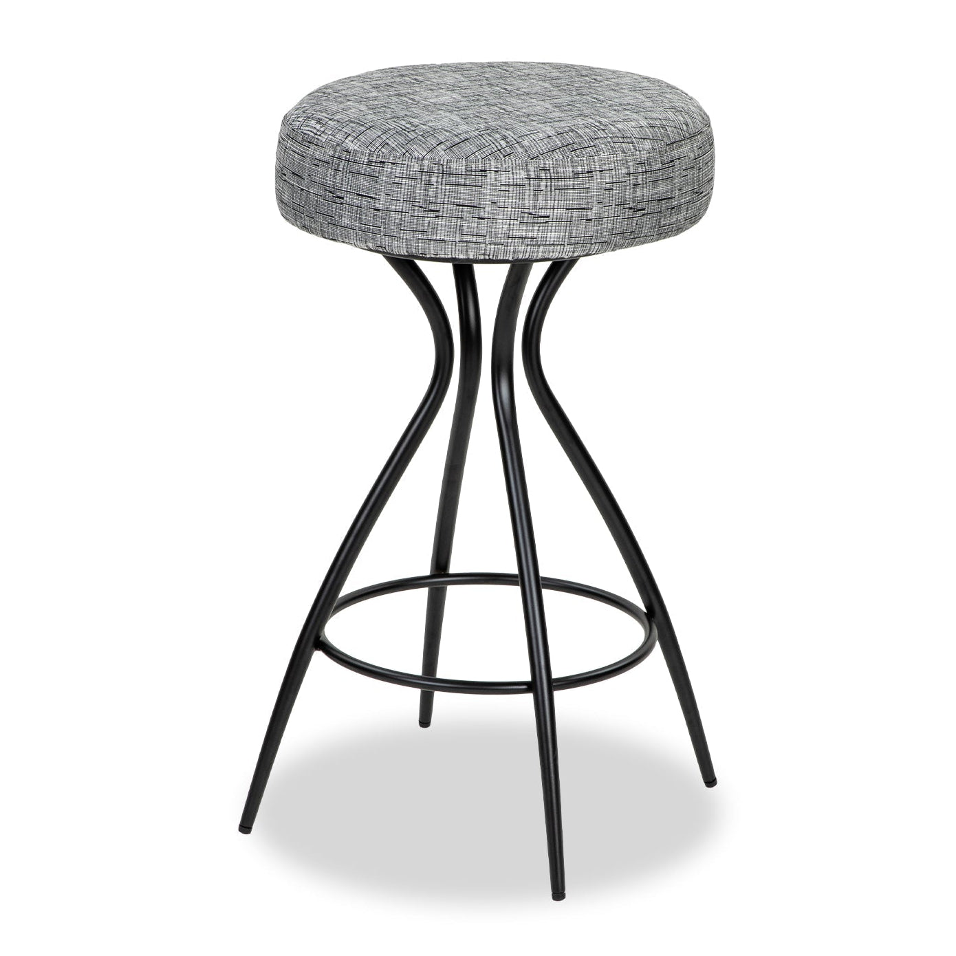 Hydra Artesan Black & White Linen Look Counter Stool