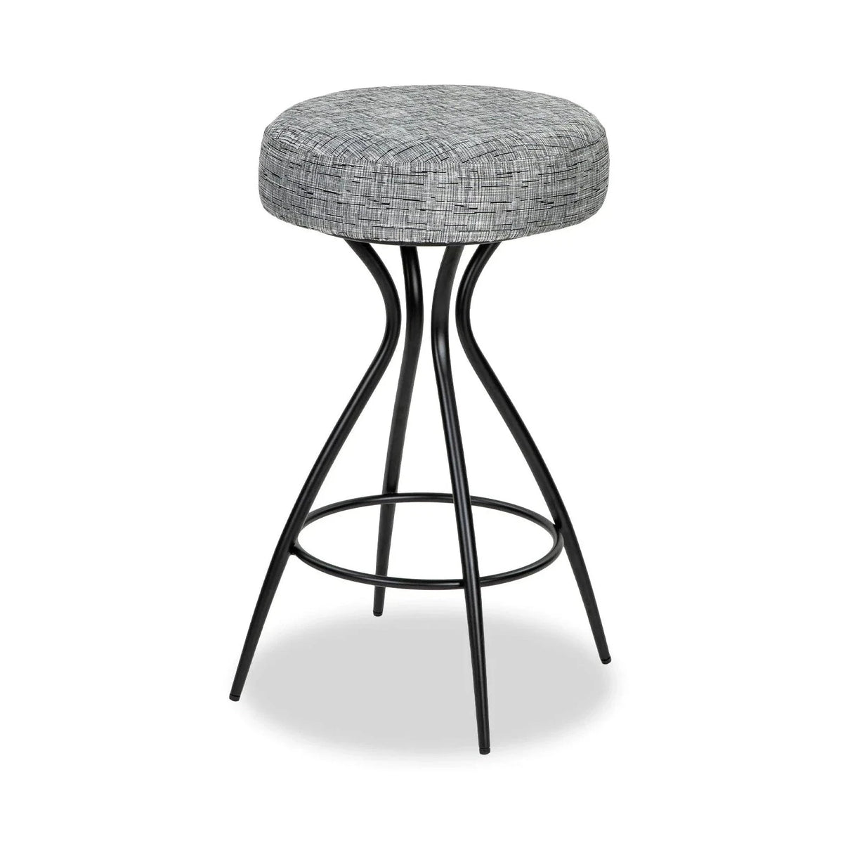 Hydra Artesan Black & White Linen Look Counter Stool
