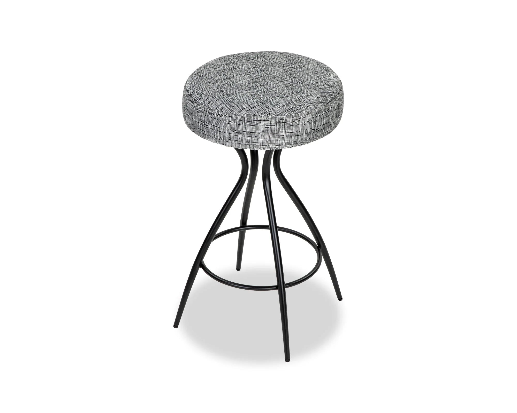 Hydra Artesan Black & White Linen Look Counter Stool