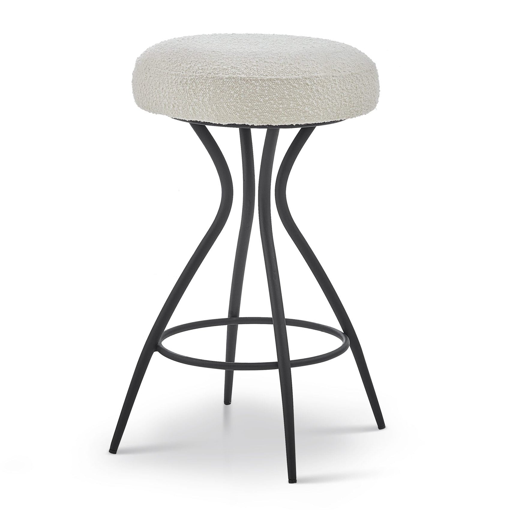 Hydra Sand Cream Boucle Counter Stool