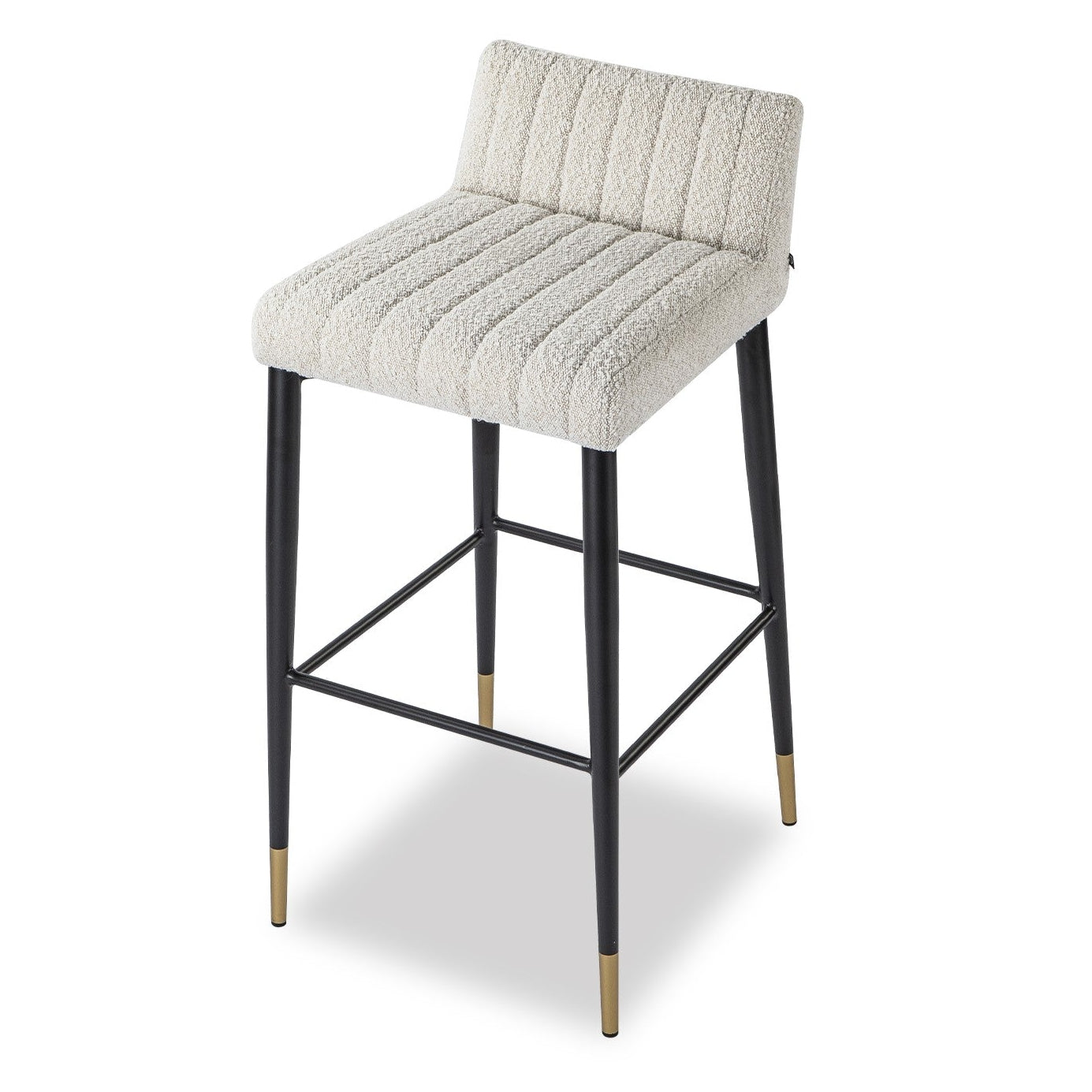 Coltrane Sand Cream Velvet Bar Stool