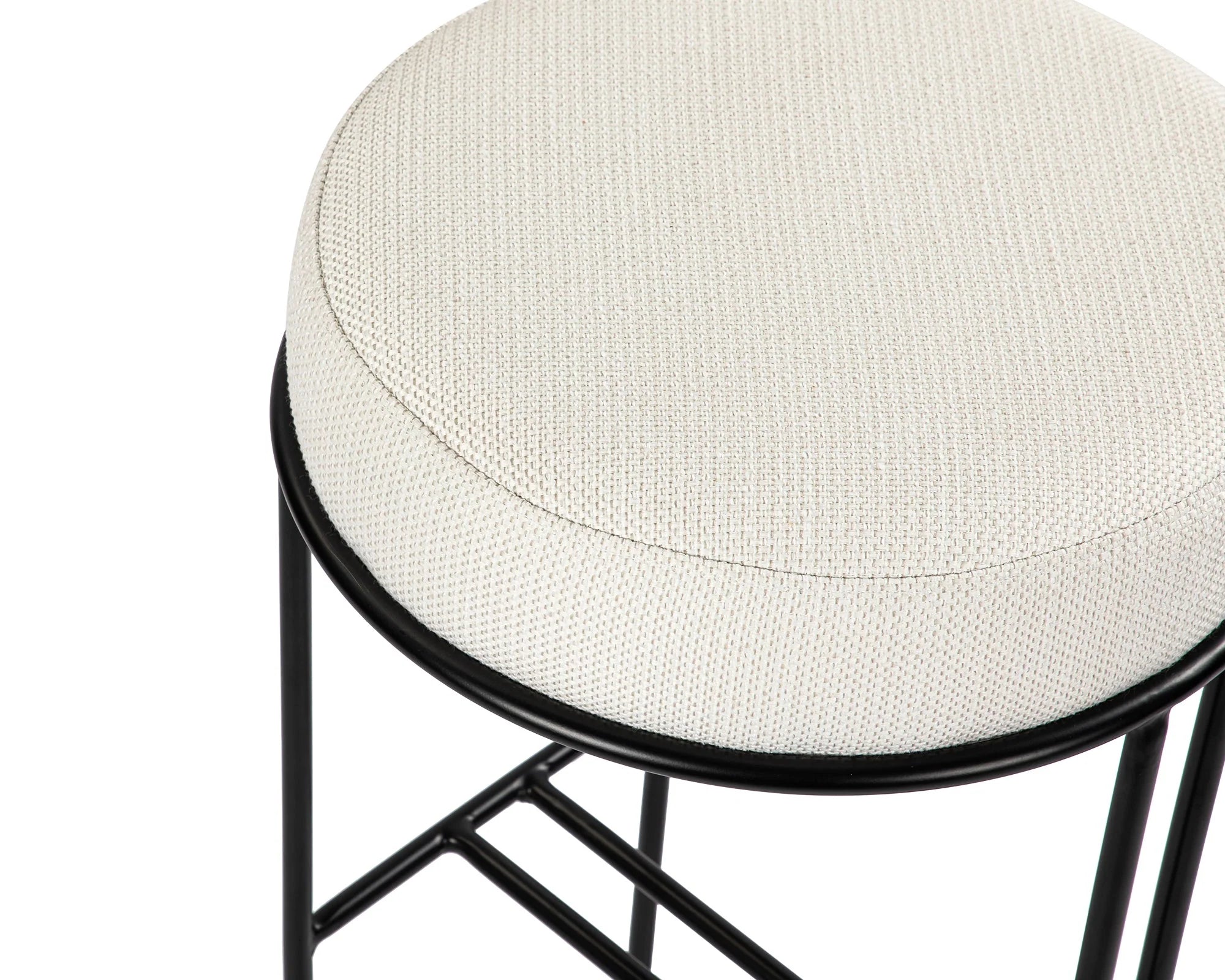Compti Pilman Beige Linen Look Bar Stool