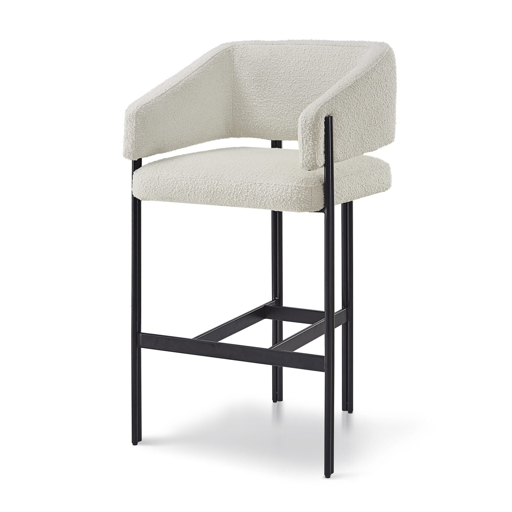 Tatler Sand Cream Boucle Bar Stool