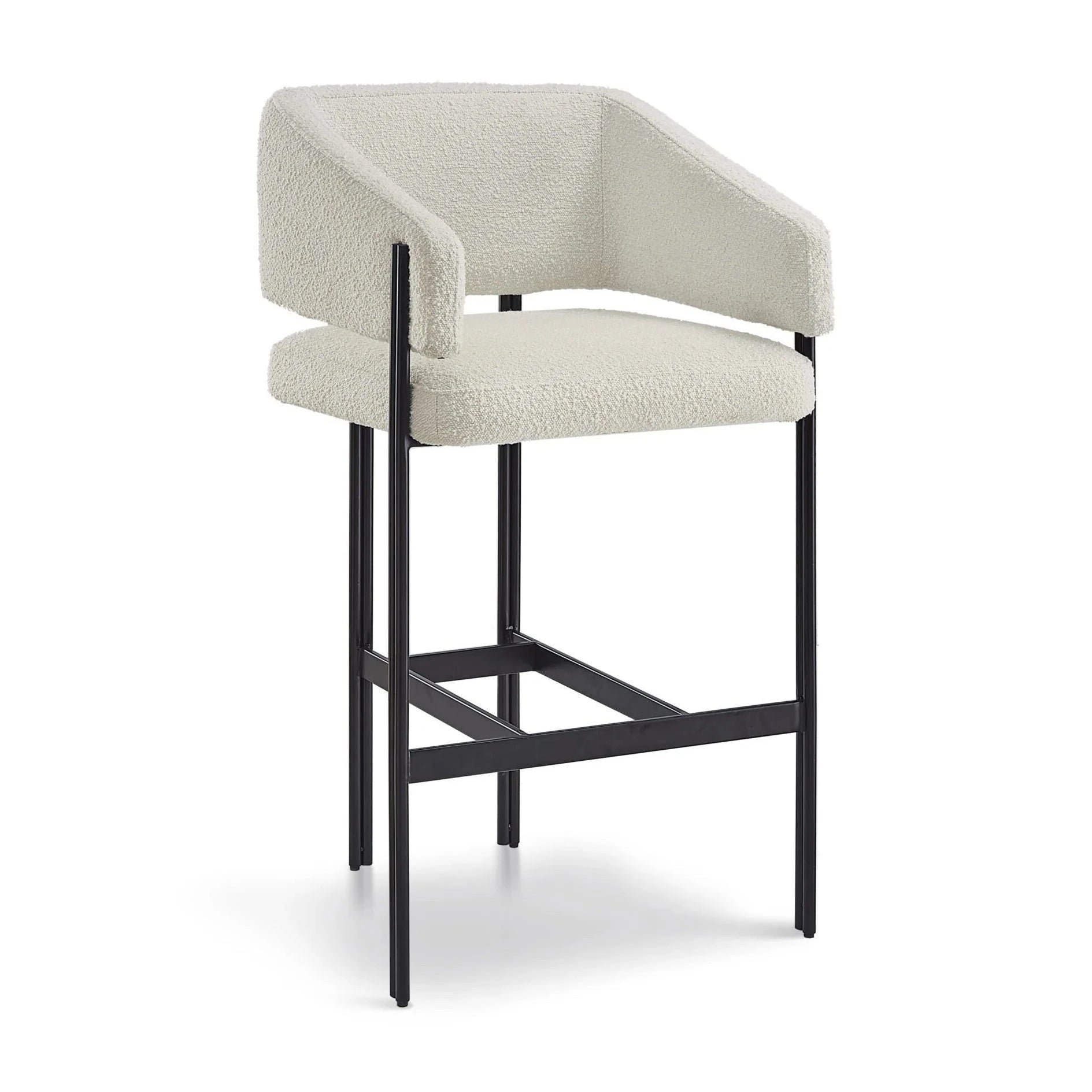Tatler Sand Cream Boucle Bar Stool