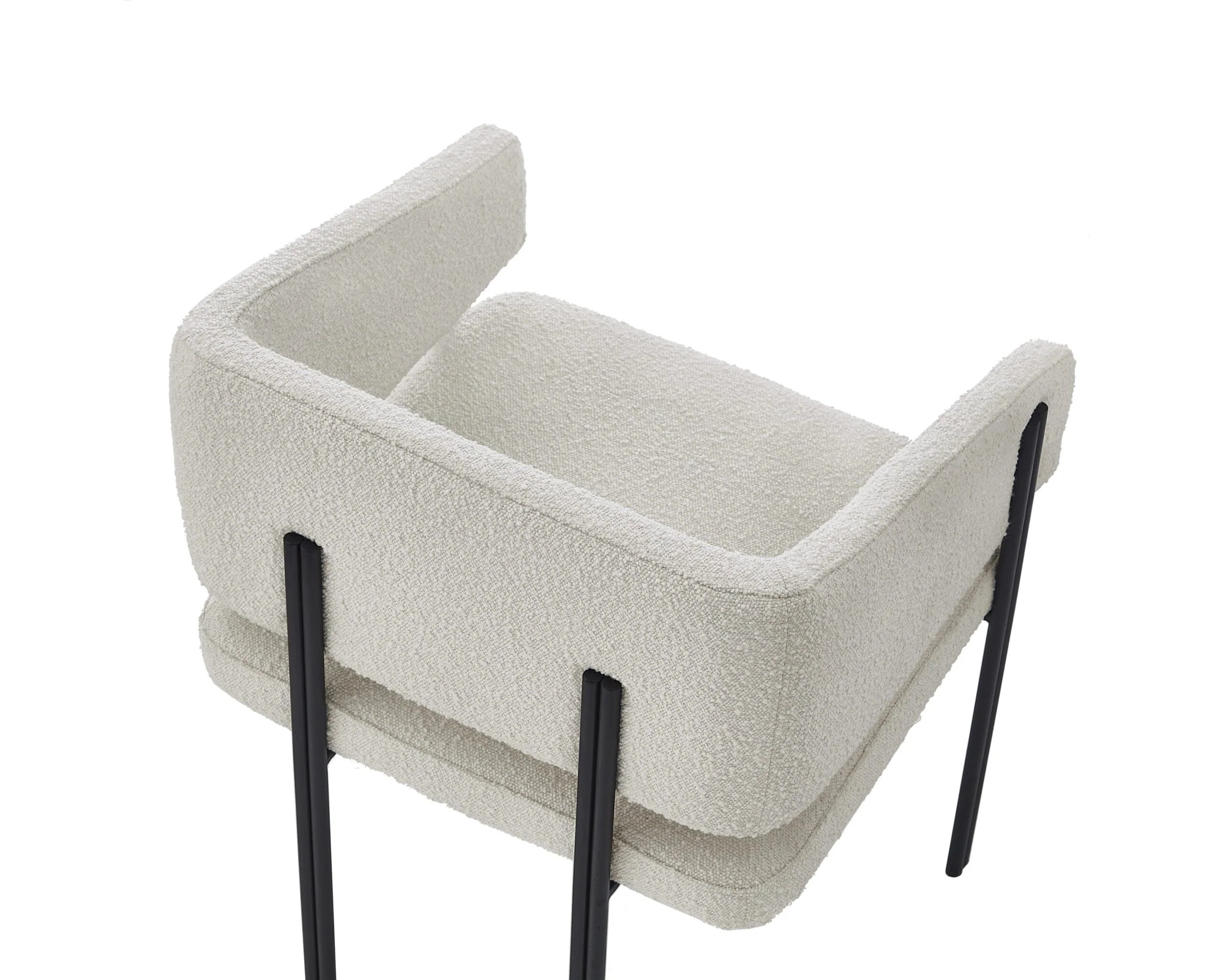 Tatler Sand Cream Boucle Bar Stool