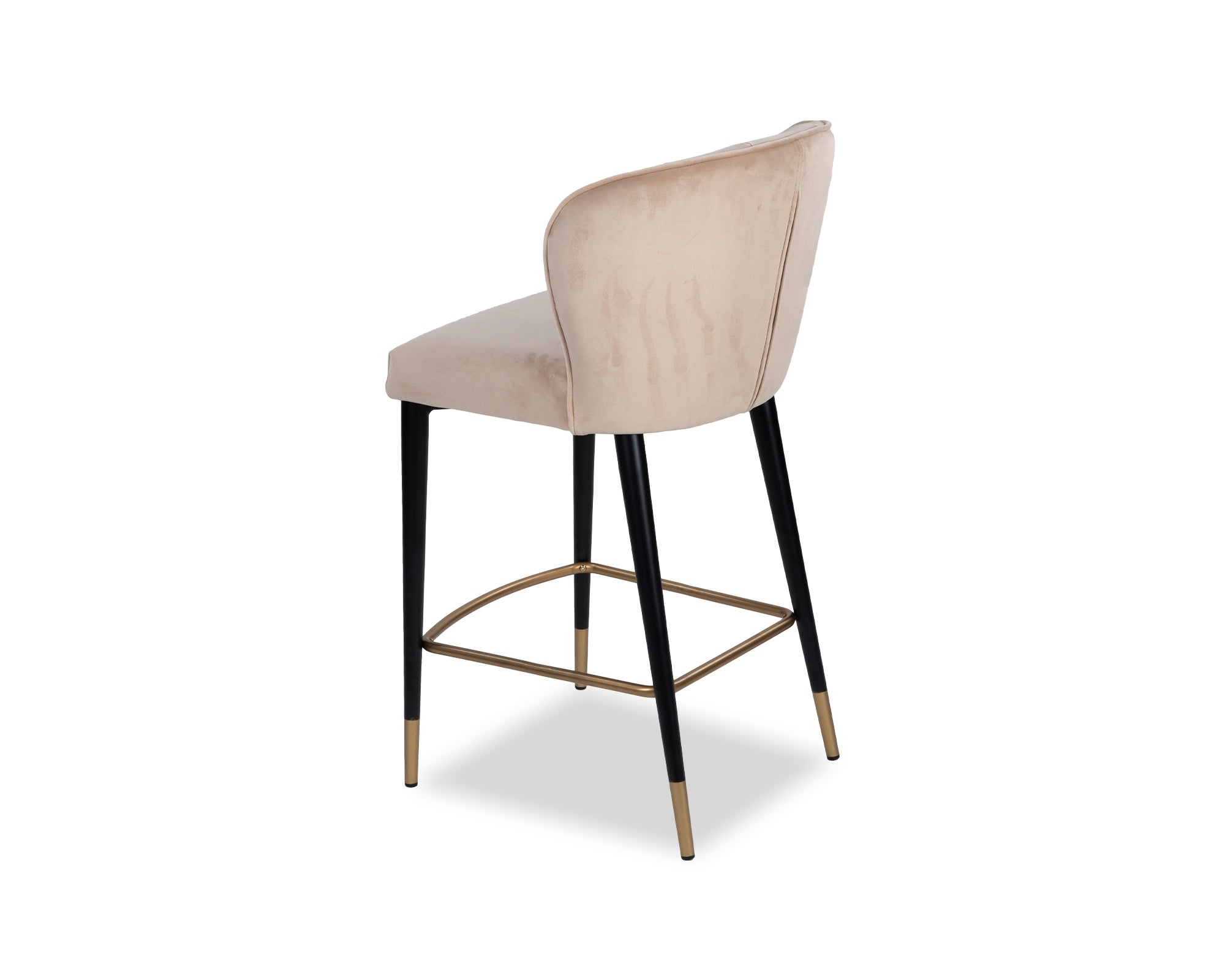 Maya Kaster Mushroom Velvet Counter Stool