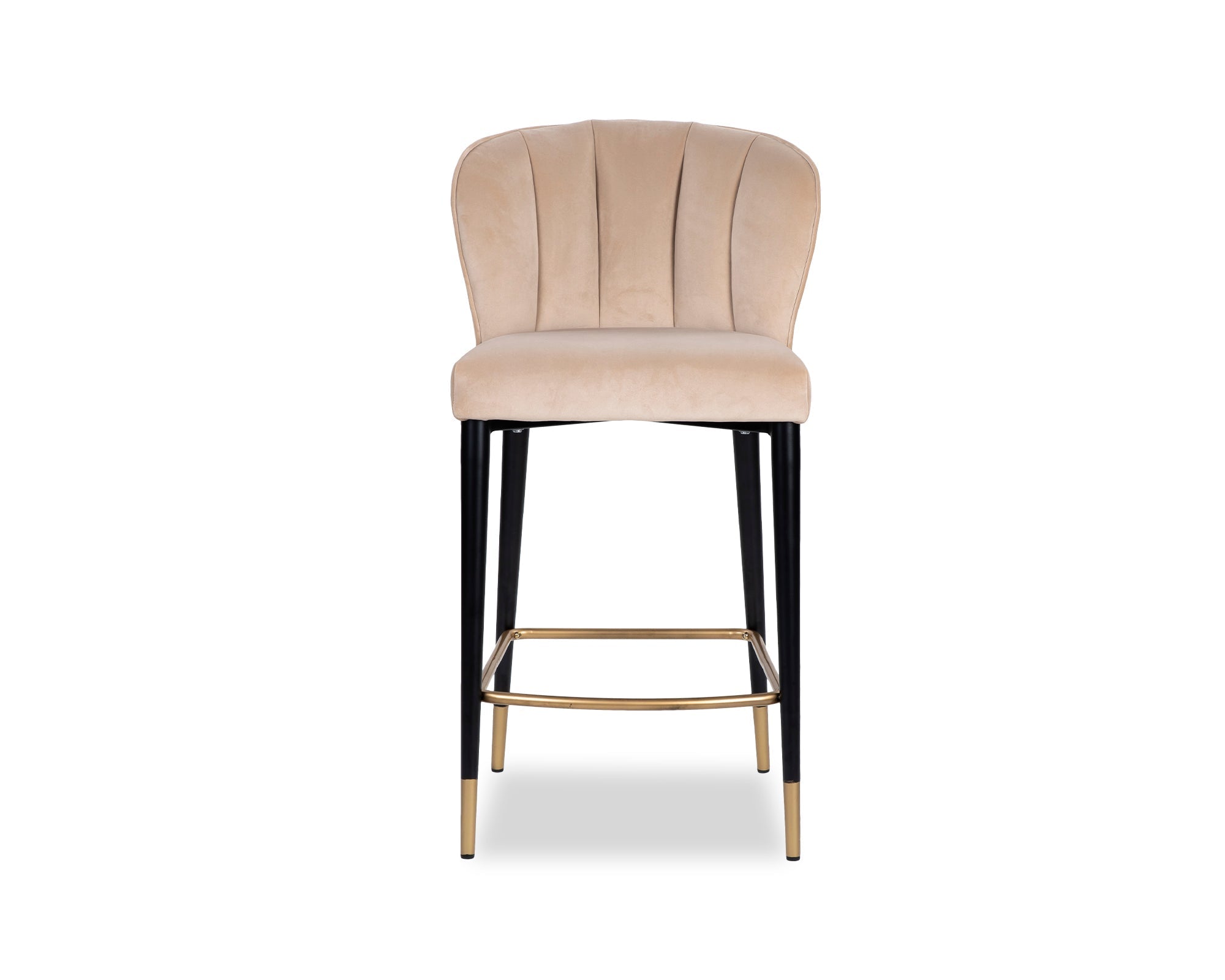 Maya Kaster Mushroom Velvet Counter Stool