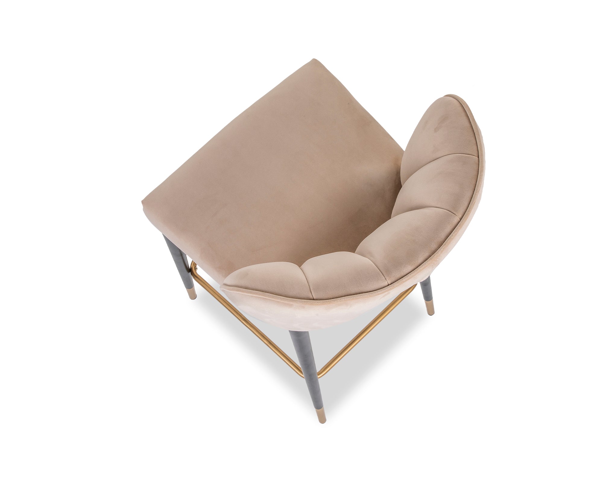 Maya Kaster Mushroom Velvet Counter Stool