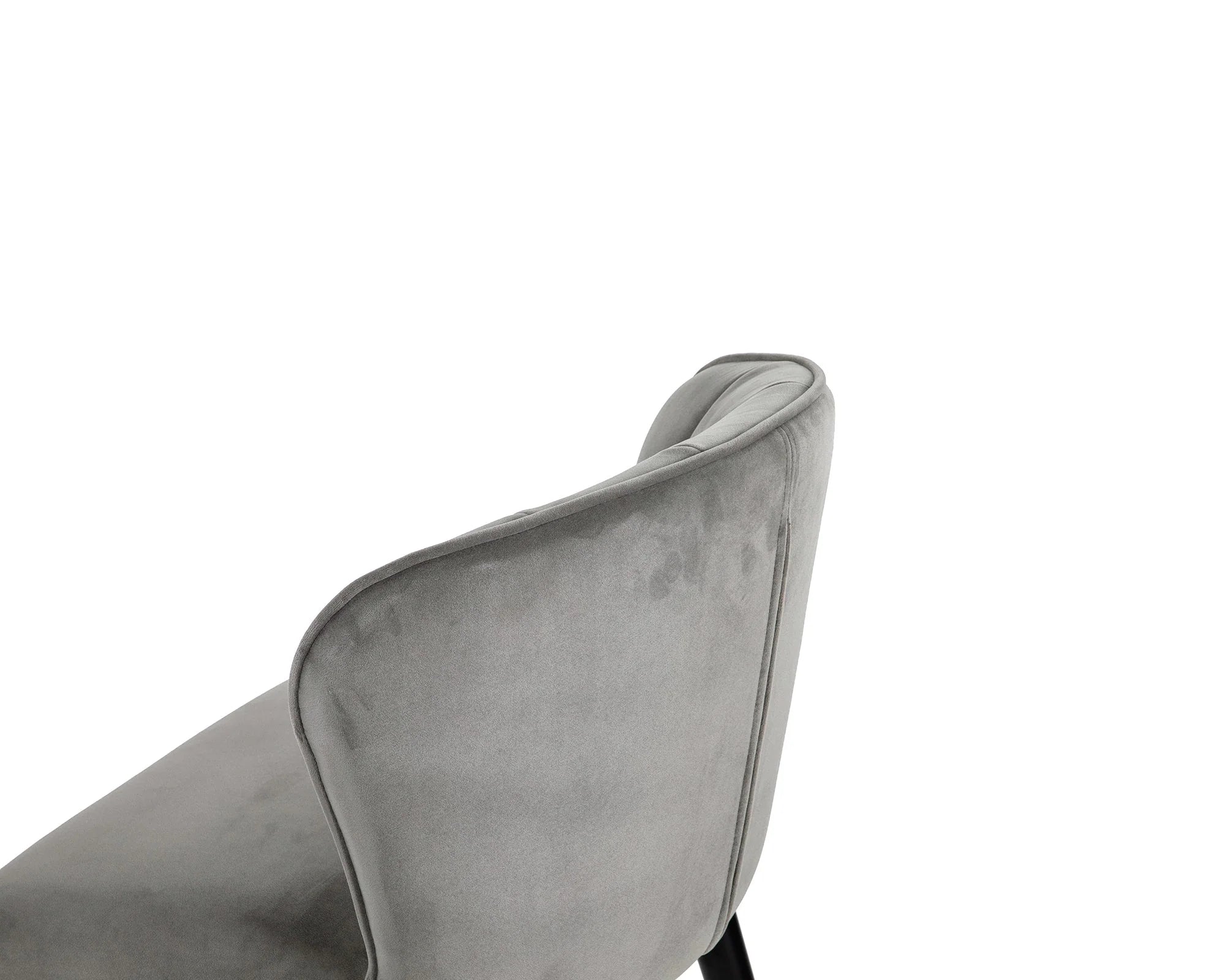 Maya Kaster II Anchor Grey Velvet Counter Stool