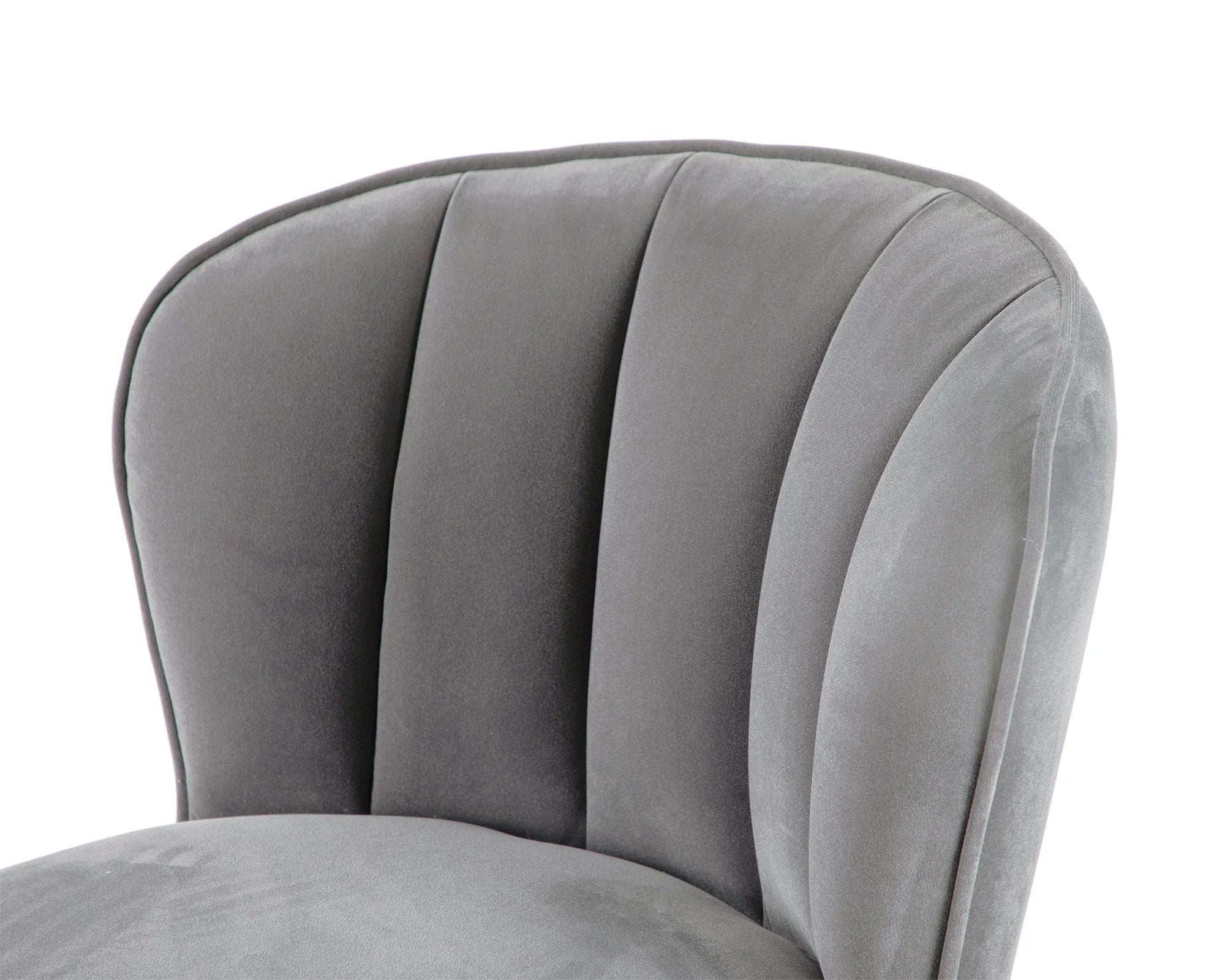 Maya Kaster II Anchor Grey Velvet Bar Stool