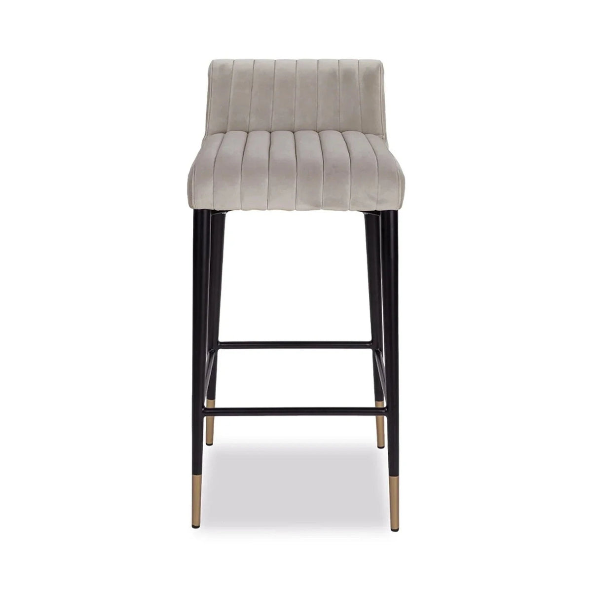 Coltrane Megan Light Grey Velvet Bar Stool