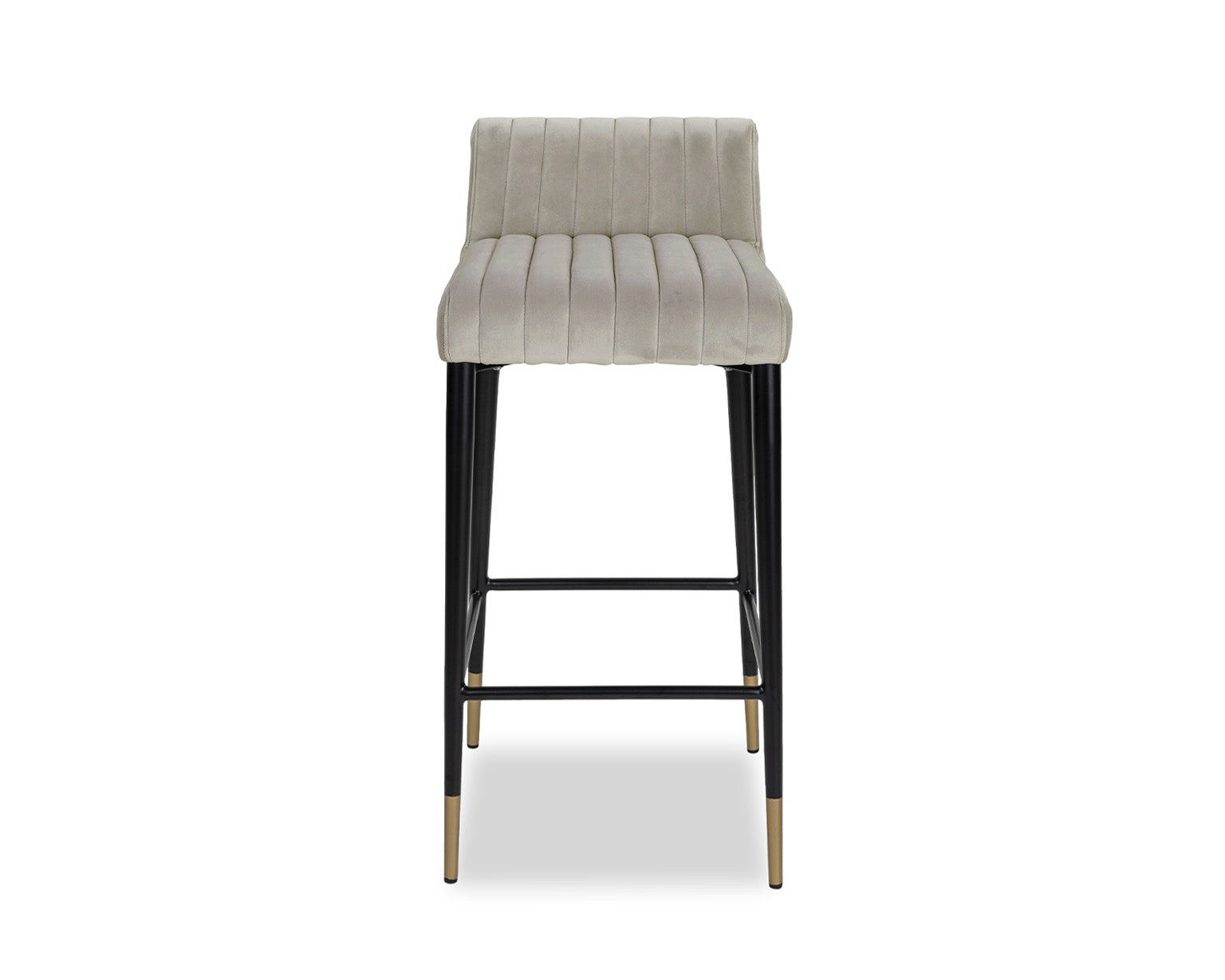 Coltrane Bar Stool -  Megan Light Grey Velvet