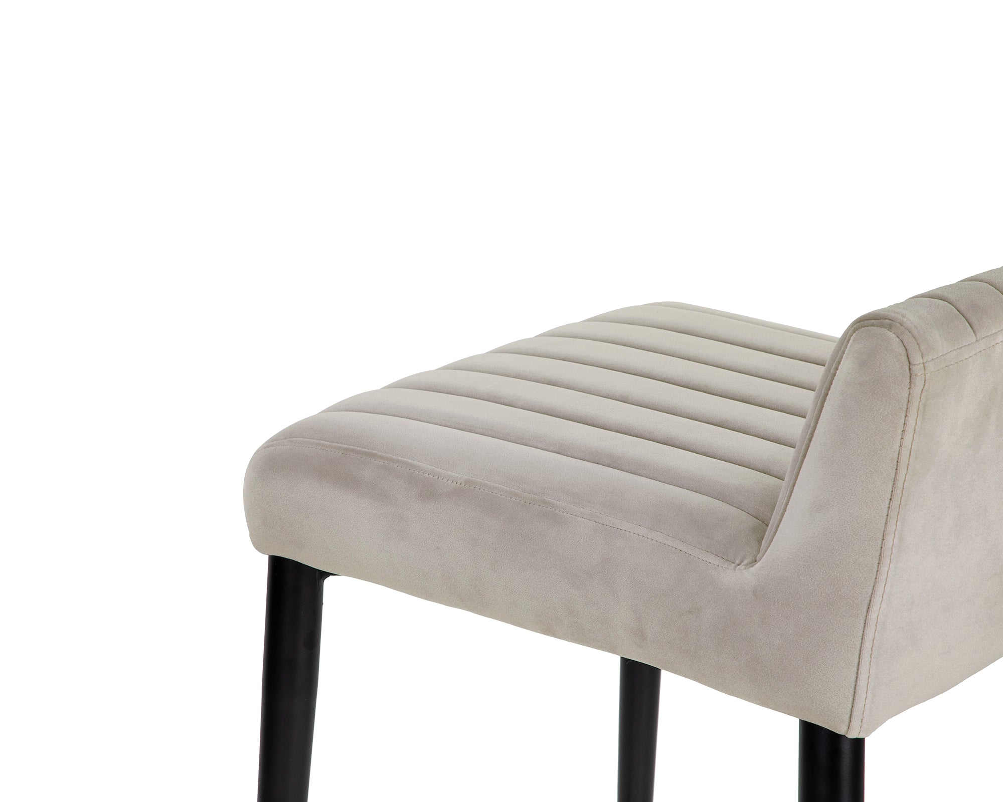 Coltrane Bar Stool -  Megan Light Grey Velvet