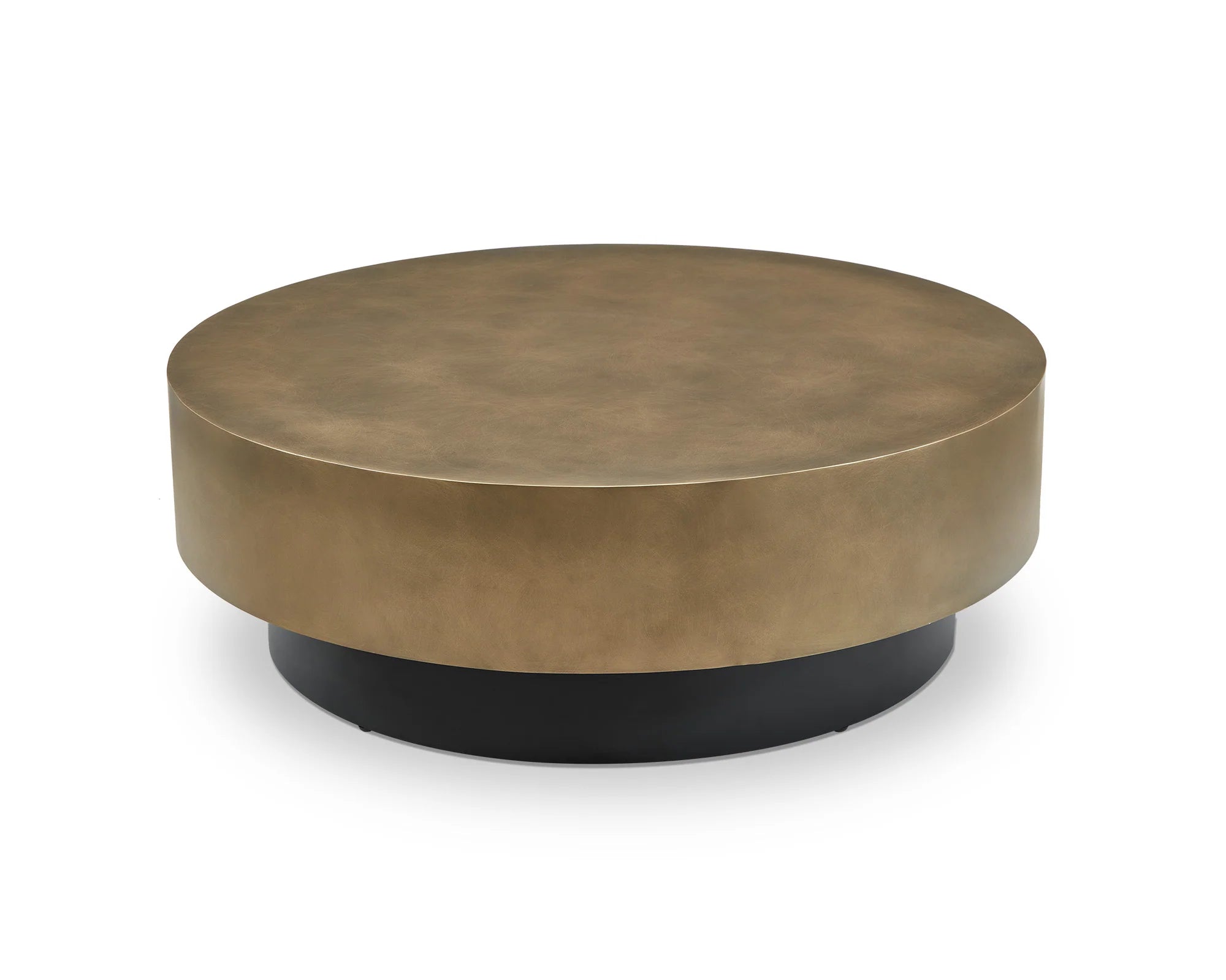 Aldo Aris Hairline Bronze Round Coffee Table