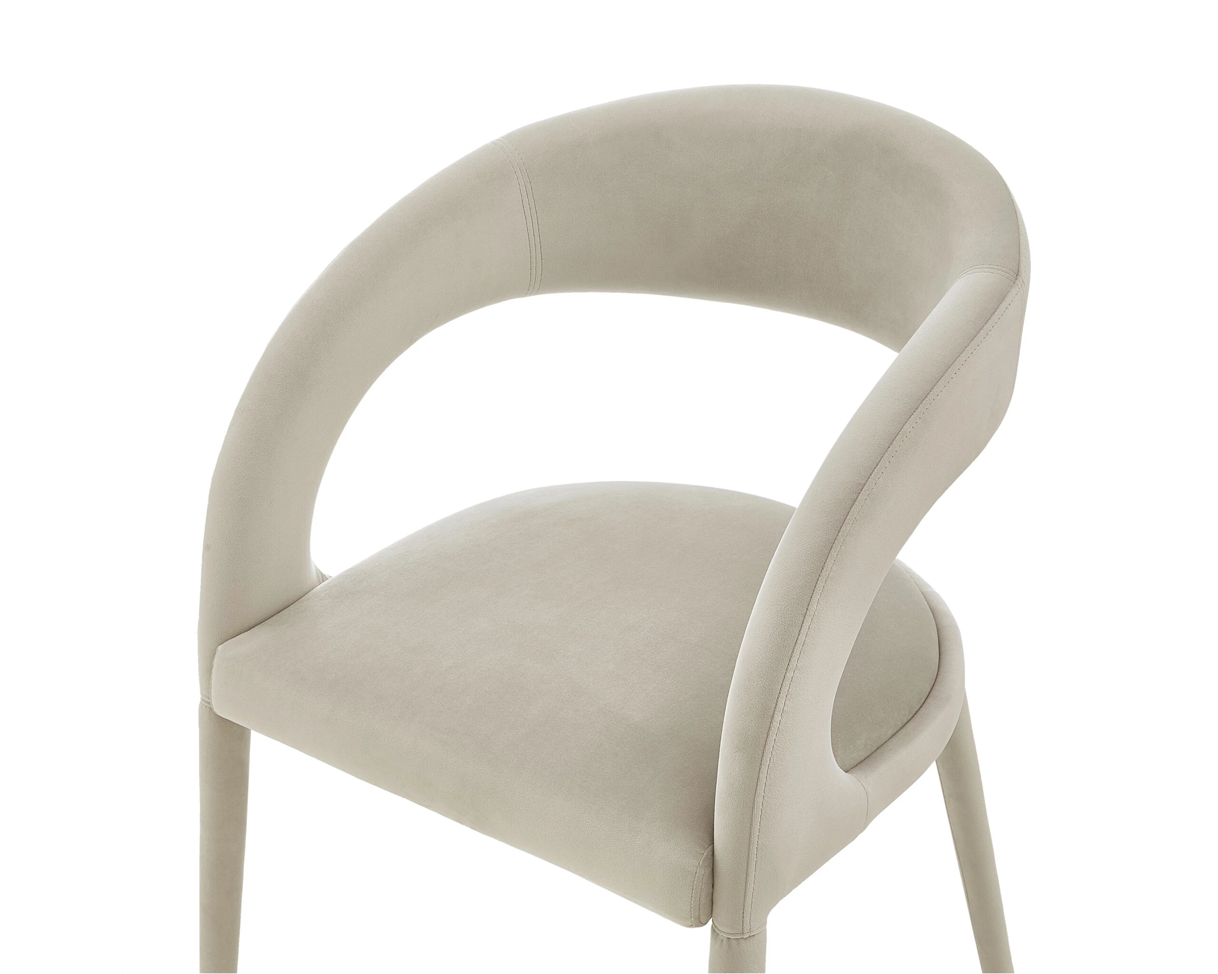 Salma Gainsborough Ash Grey Velvet Dining Chair