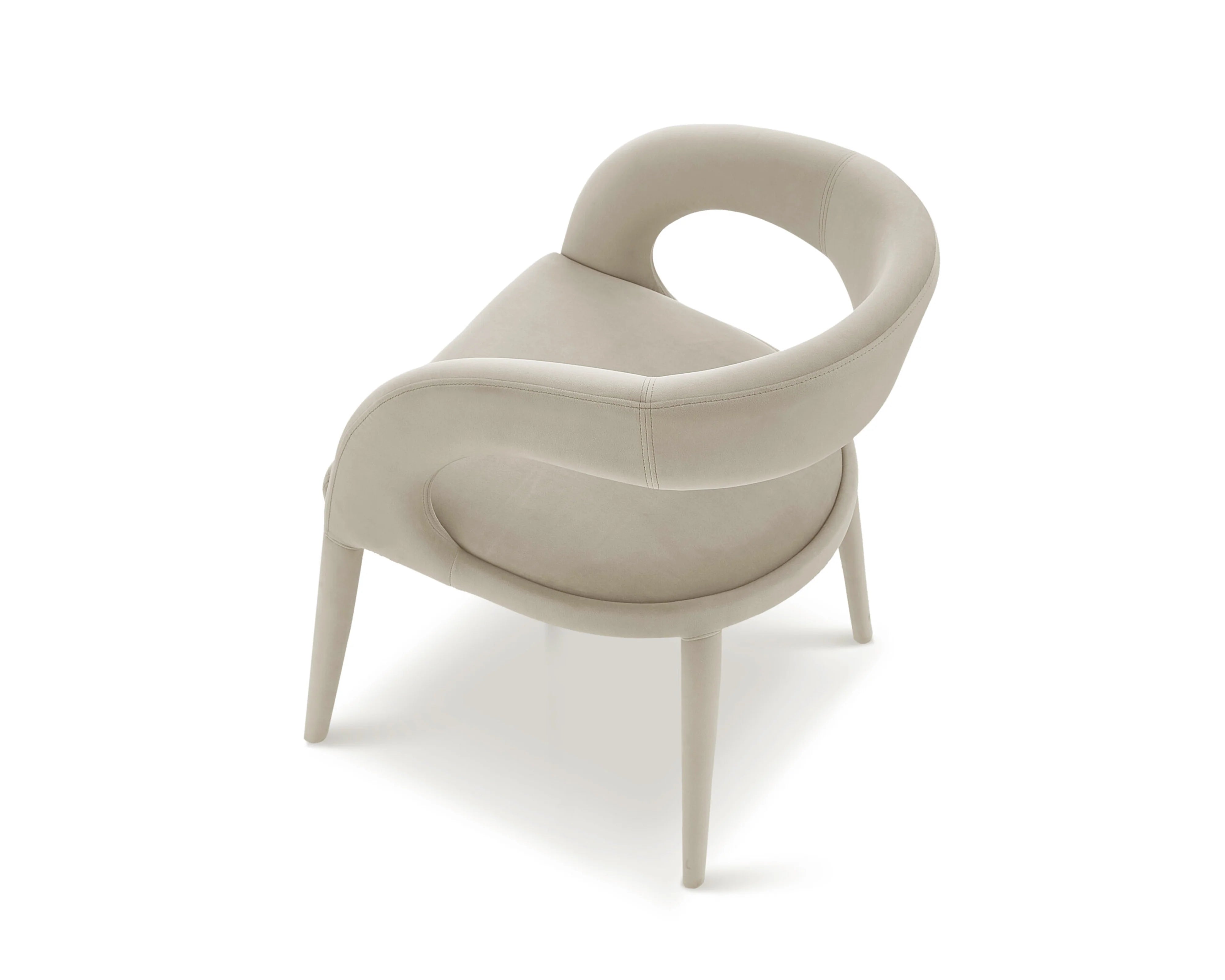 Salma Gainsborough Ash Grey Velvet Dining Chair