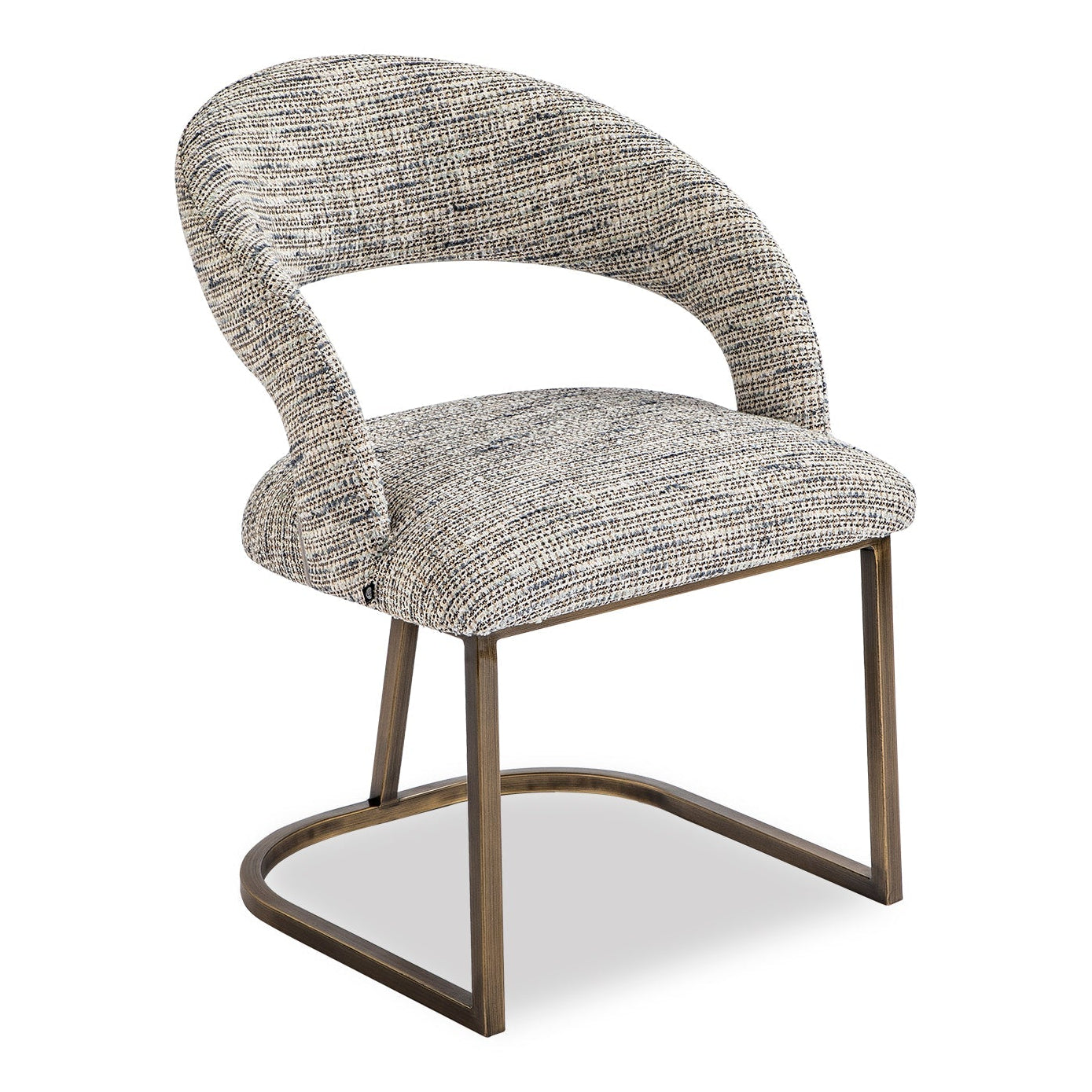 Alfie Sherpa Grey Chenille Dining Chair