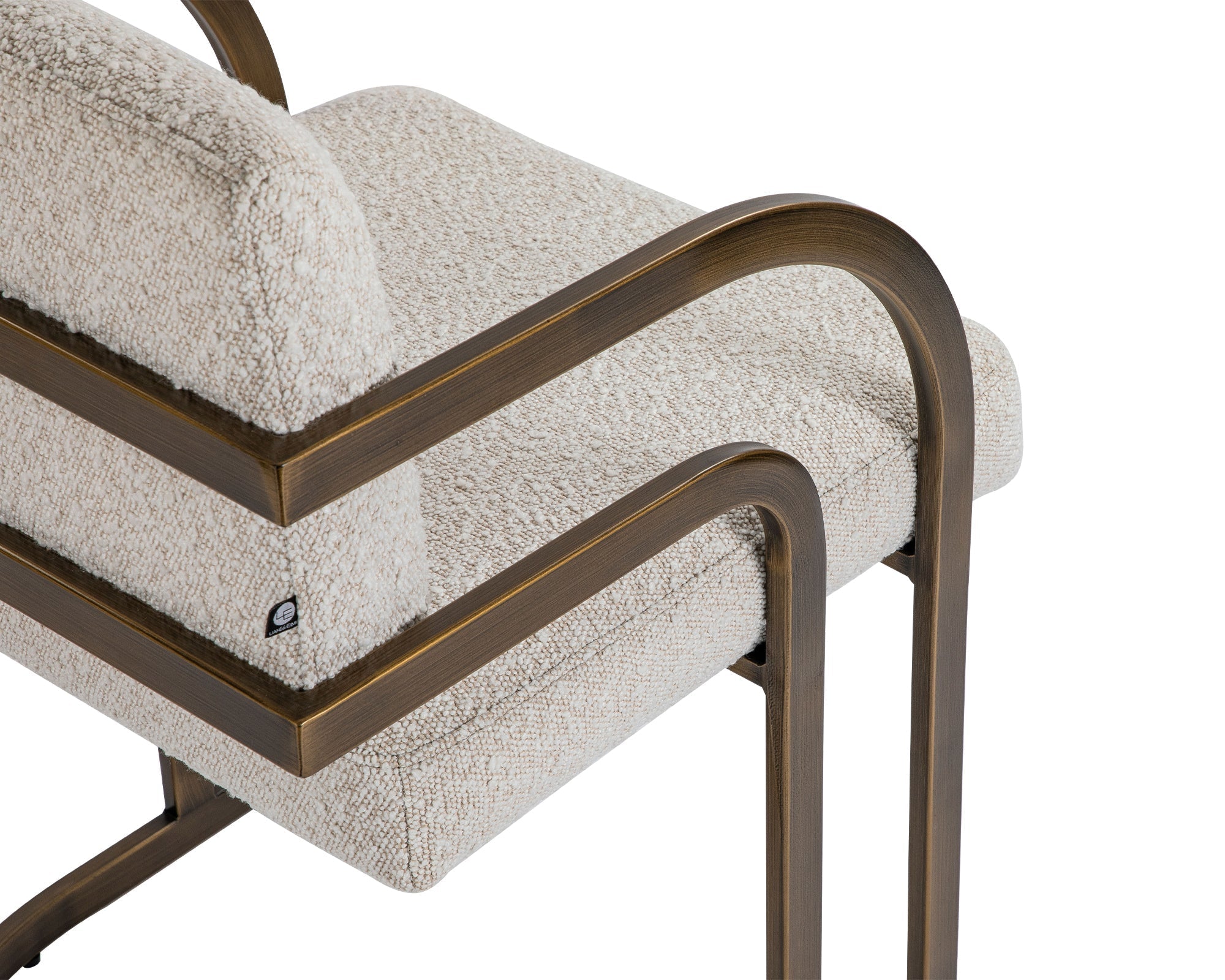 Dylan Dining Chair - Boucle Sand, Bronze