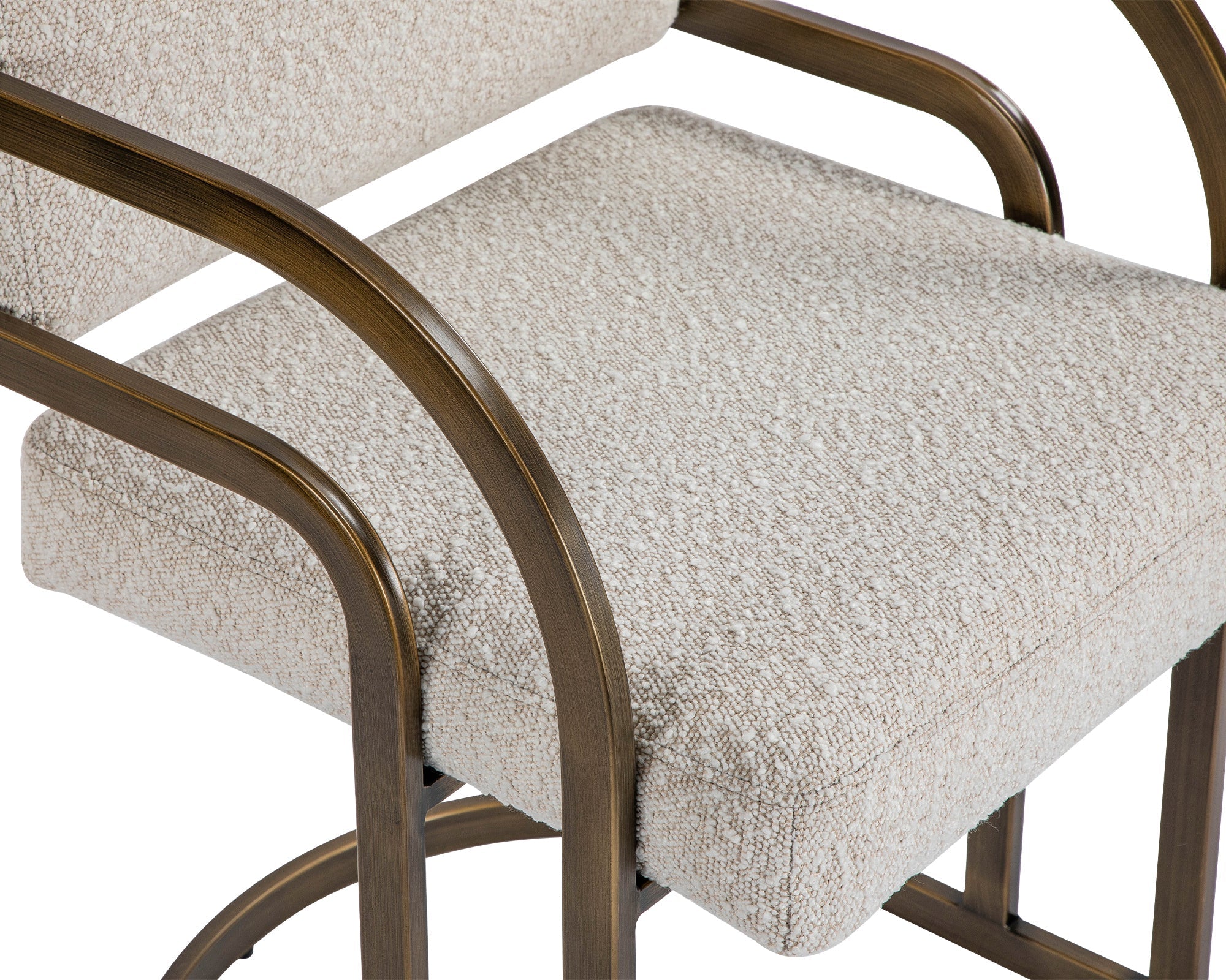 Dylan Dining Chair - Boucle Sand, Bronze