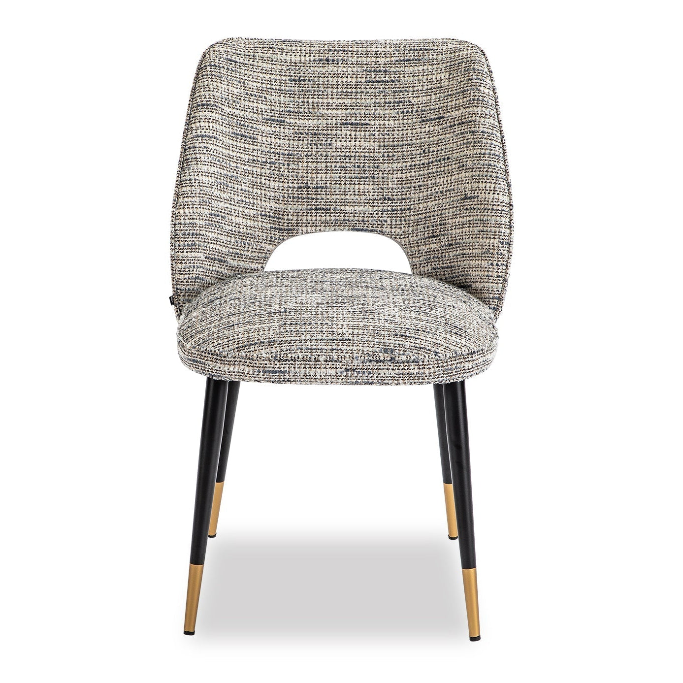 Set of 2 Jagger Sherpa Grey Chenille Dining Chairs