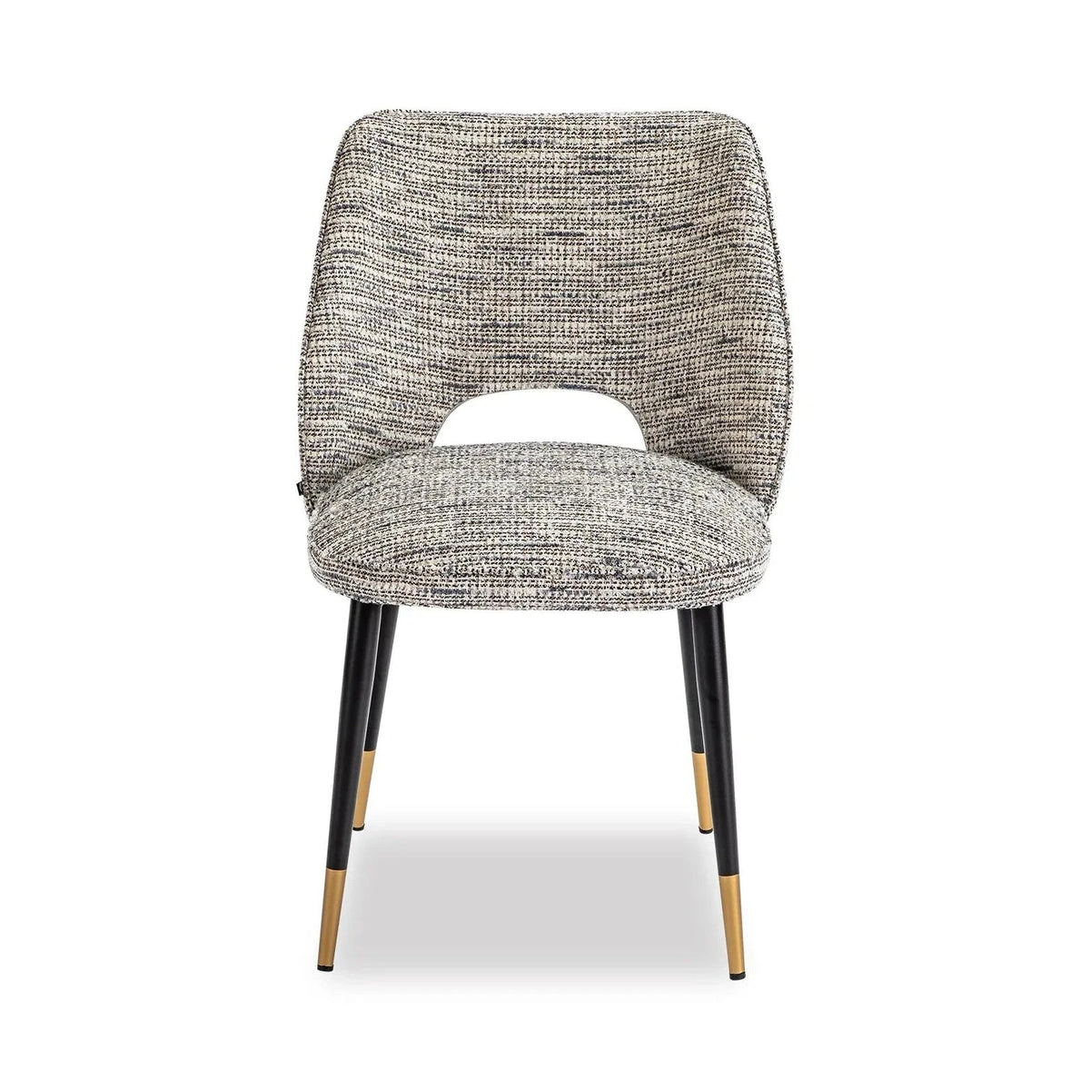 Set of 2 Jagger Sherpa Grey Chenille Dining Chairs
